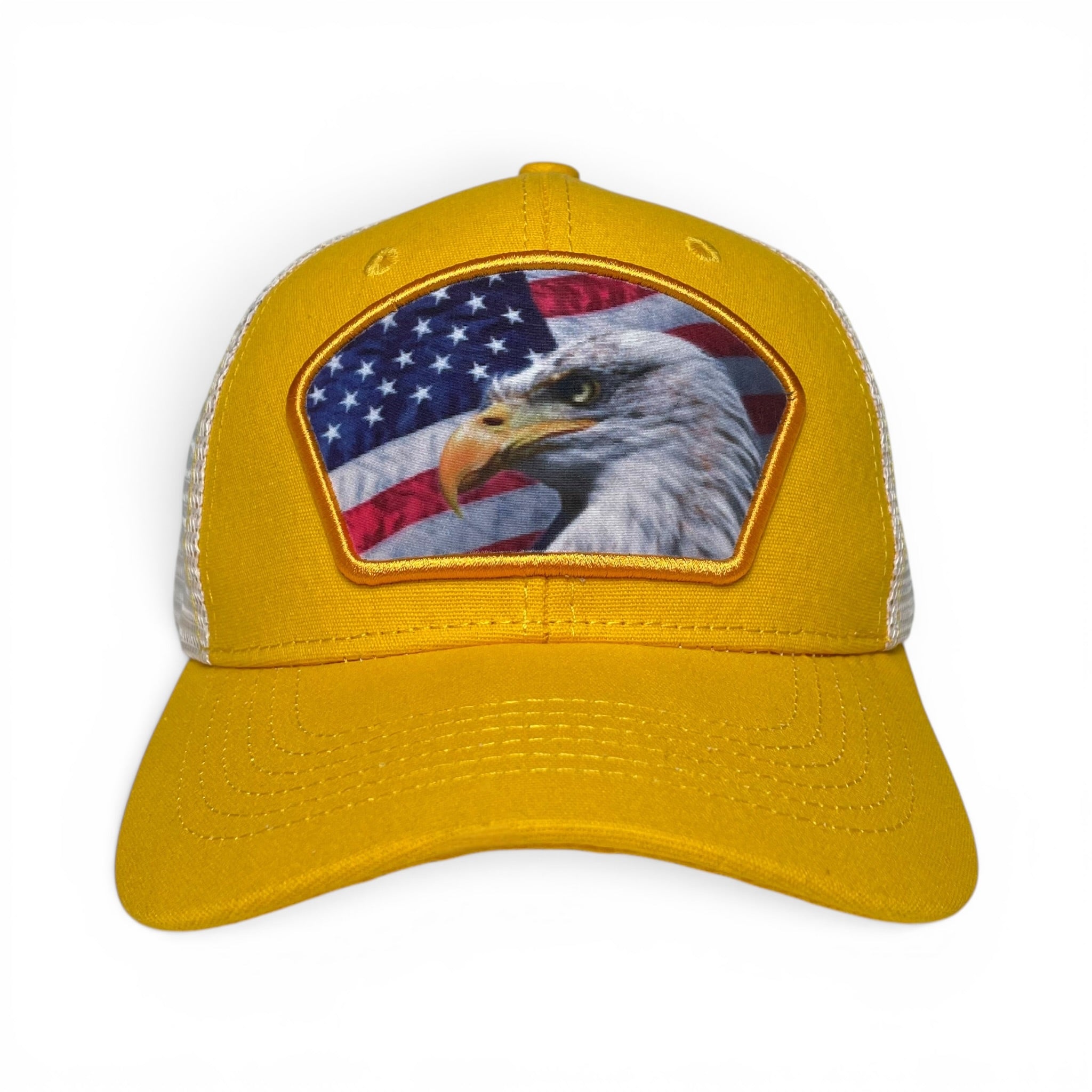 USA Flag Eagle Patch Snapback Cap