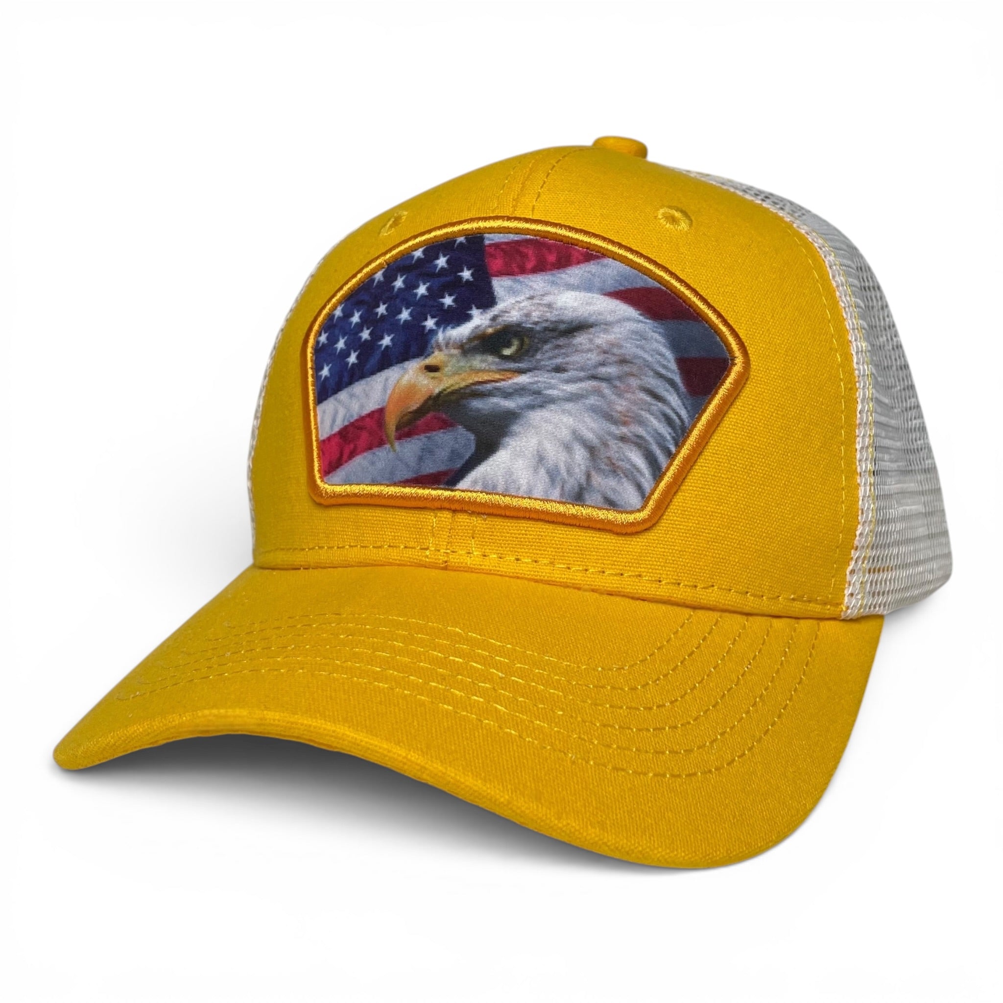 USA Flag Eagle Patch Snapback Cap
