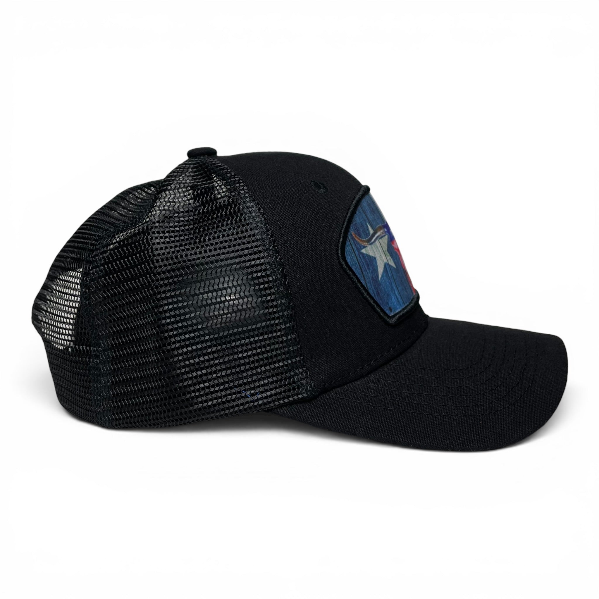 Texas Bull Skull Printed Patch Western Trucker Snapback Hat