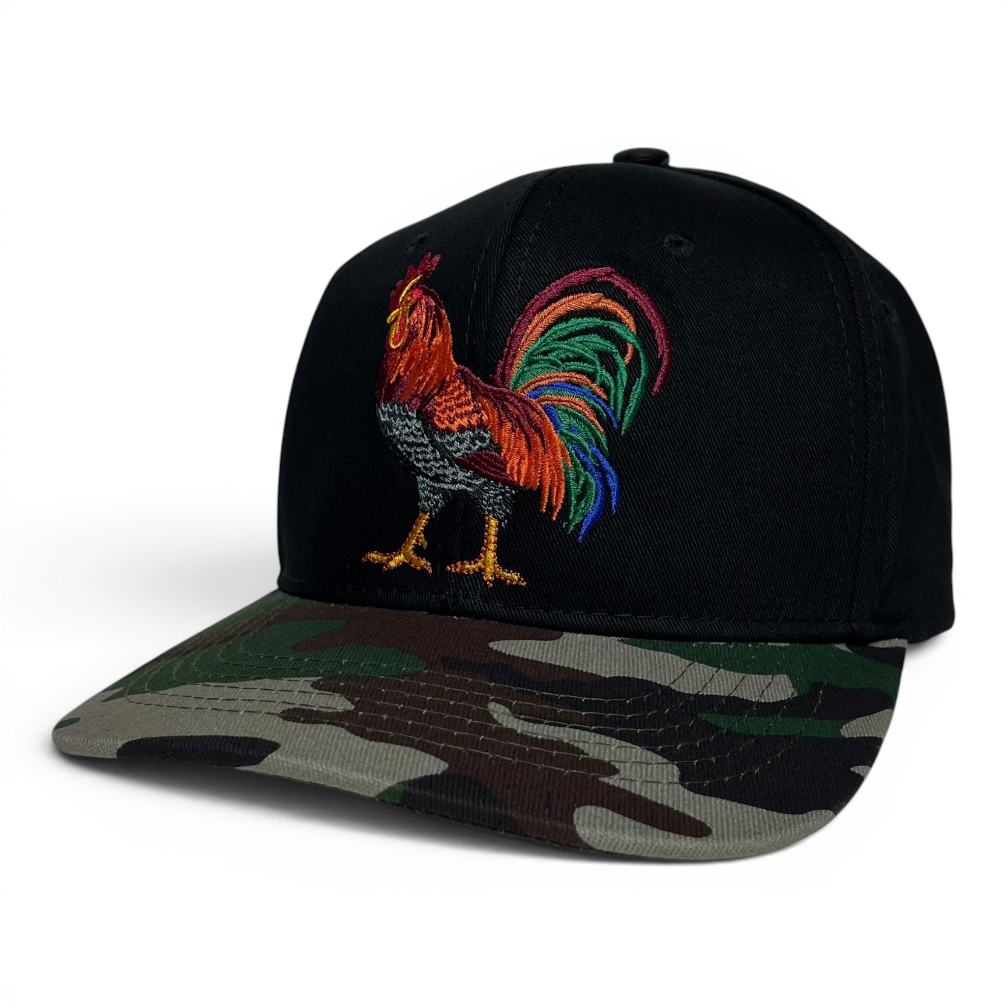 Rooster Gallo Snapback Cap, Camo, Embroidered, Streetwear Hat