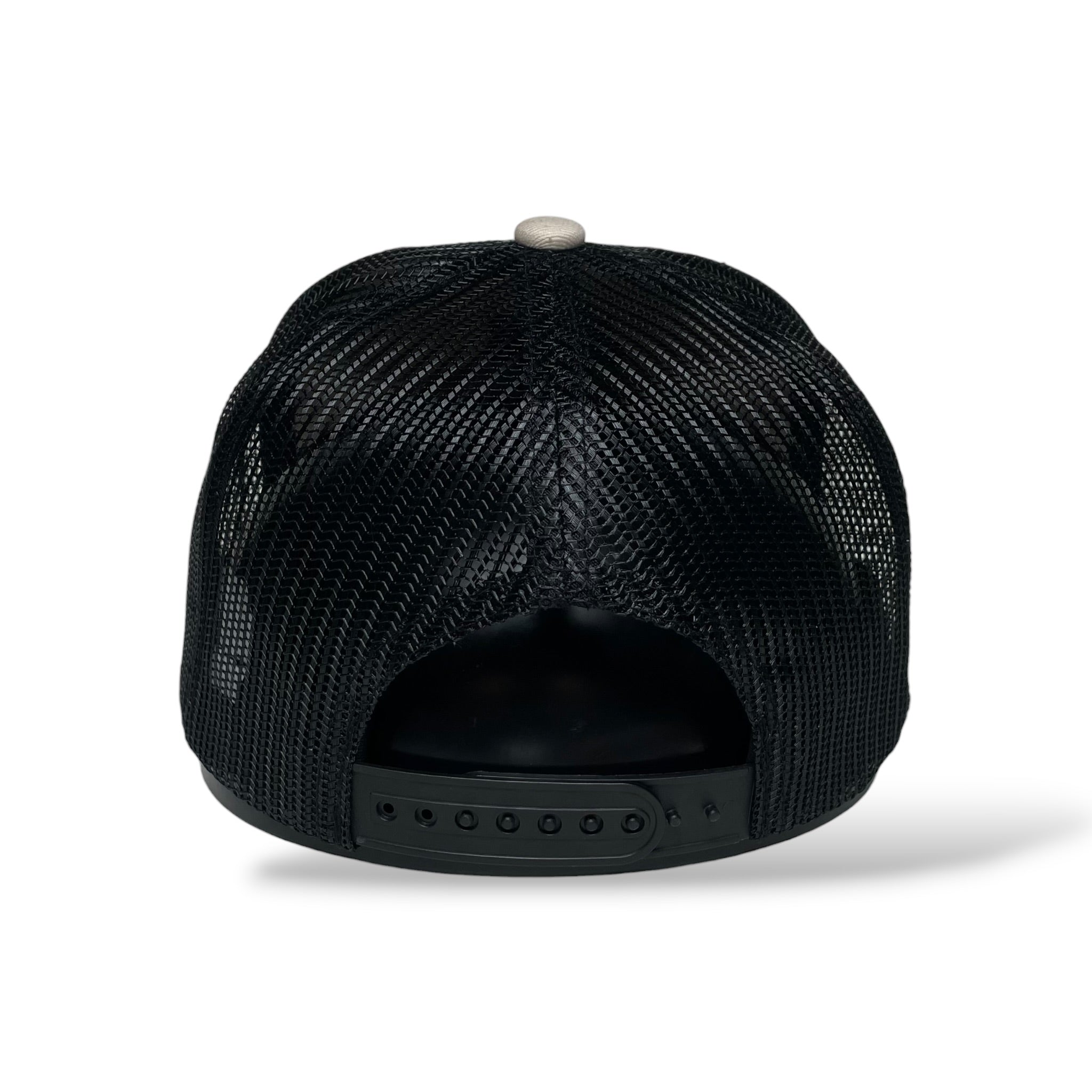 Rooster Embroidered Beige & Black Trucker Snapback Hat