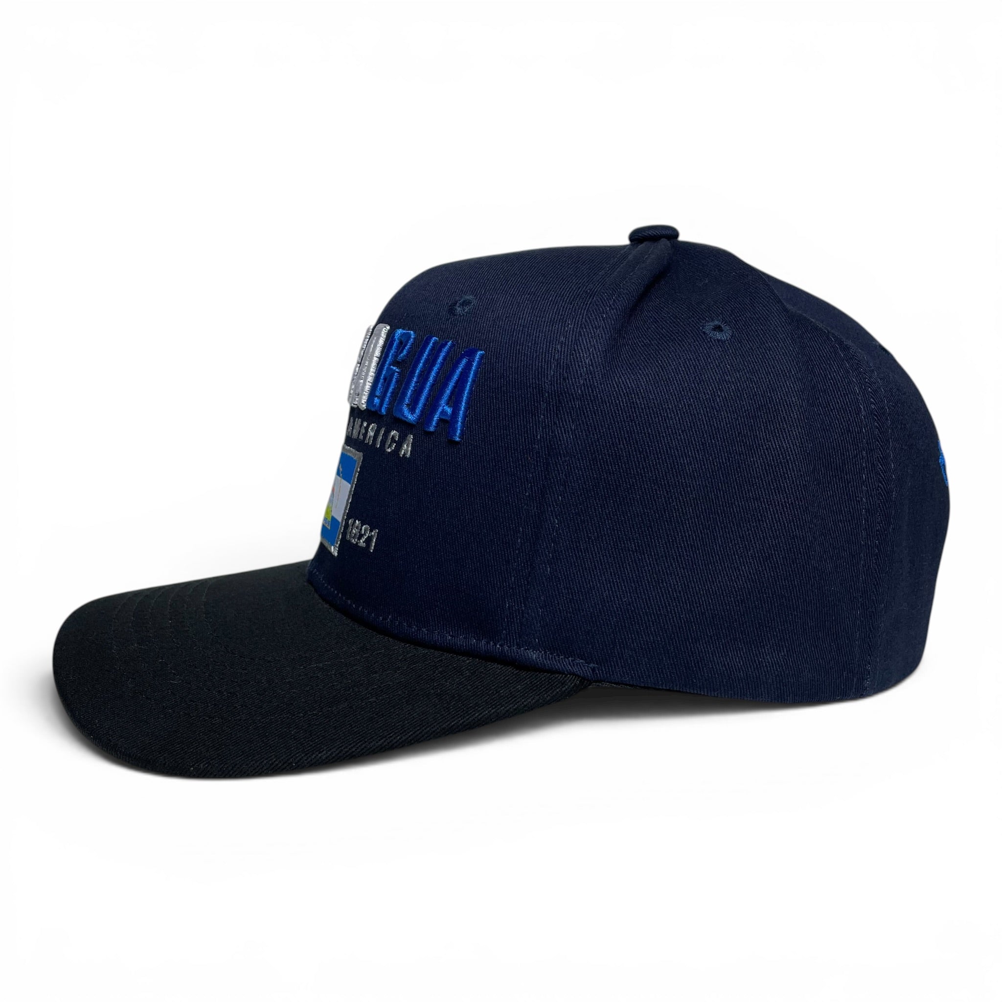 Gorra de Baseball Snapback con Bandera de Nicaragua Bordada