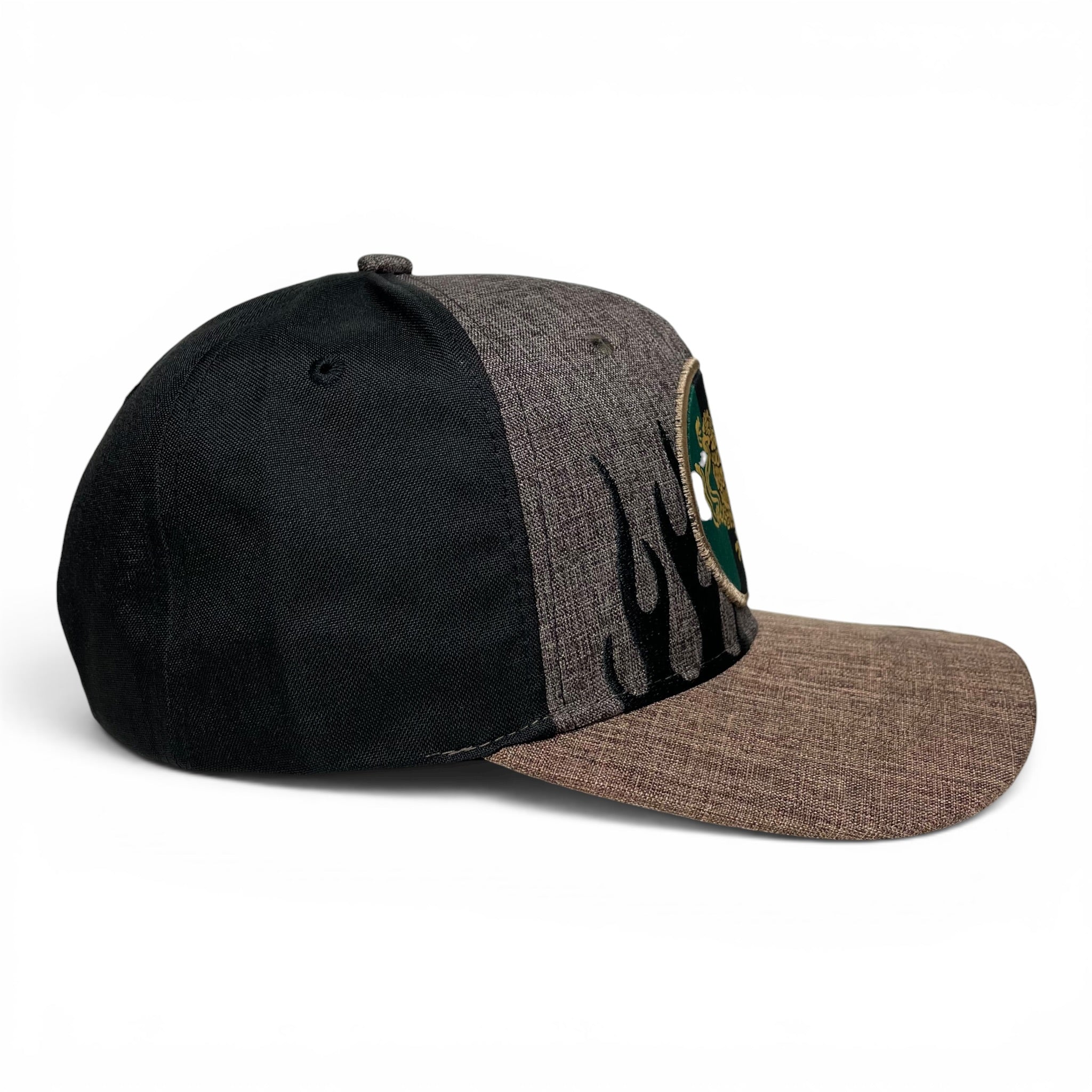 Mexico Eagle Flames of fire Embroidered Snapback Baseball Cap
