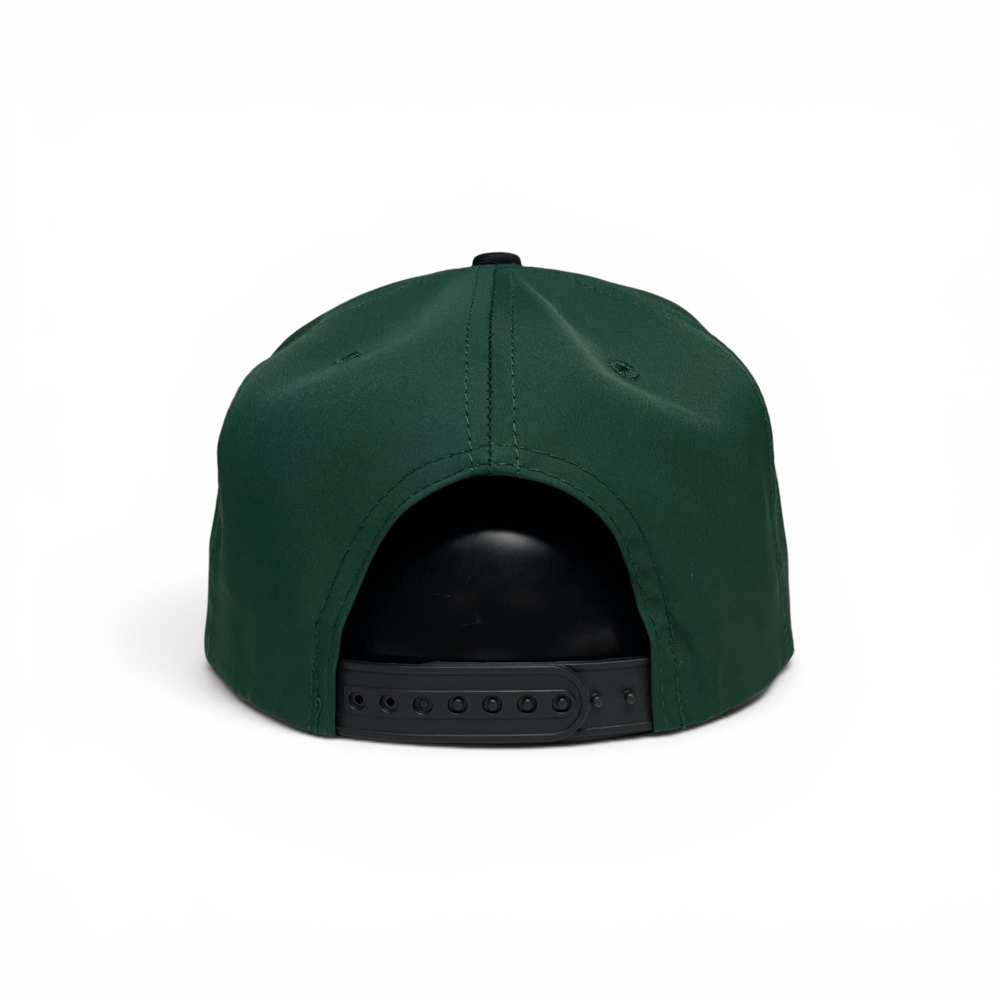 Dope Snapback Baseball Cap, 3D PVC Patch, Flat Brim, Green/Black