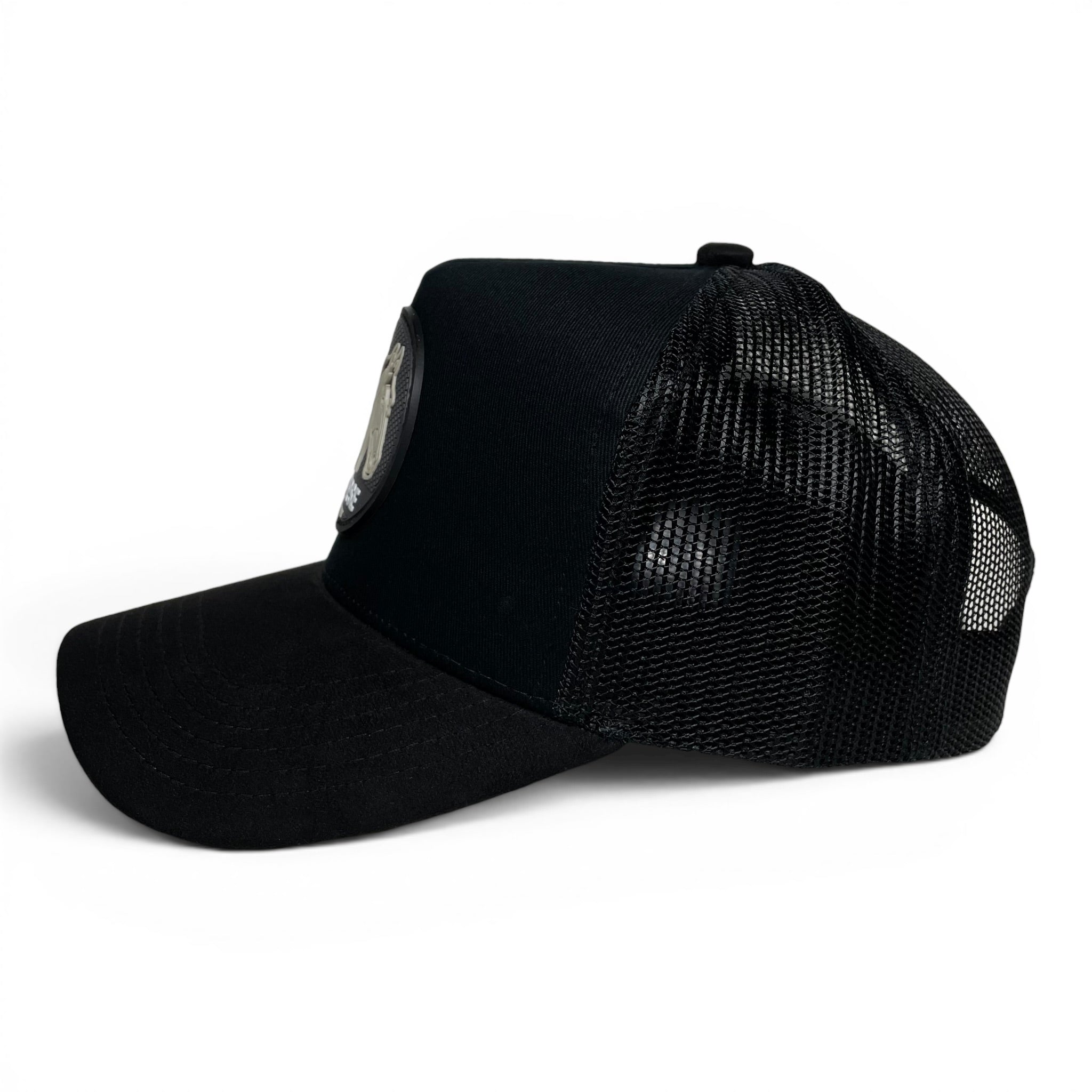 Horse 3D PVC Patch Snapback Hat – Black, Mesh Back, Suede Brim