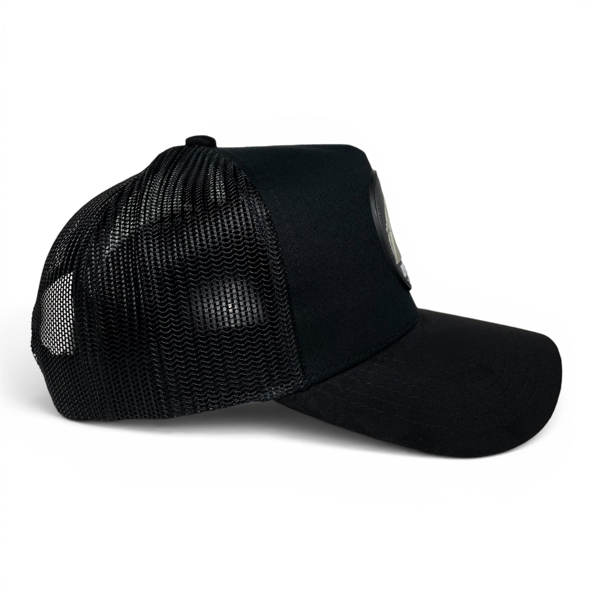 Horse 3D PVC Patch Snapback Hat – Black, Mesh Back, Suede Brim
