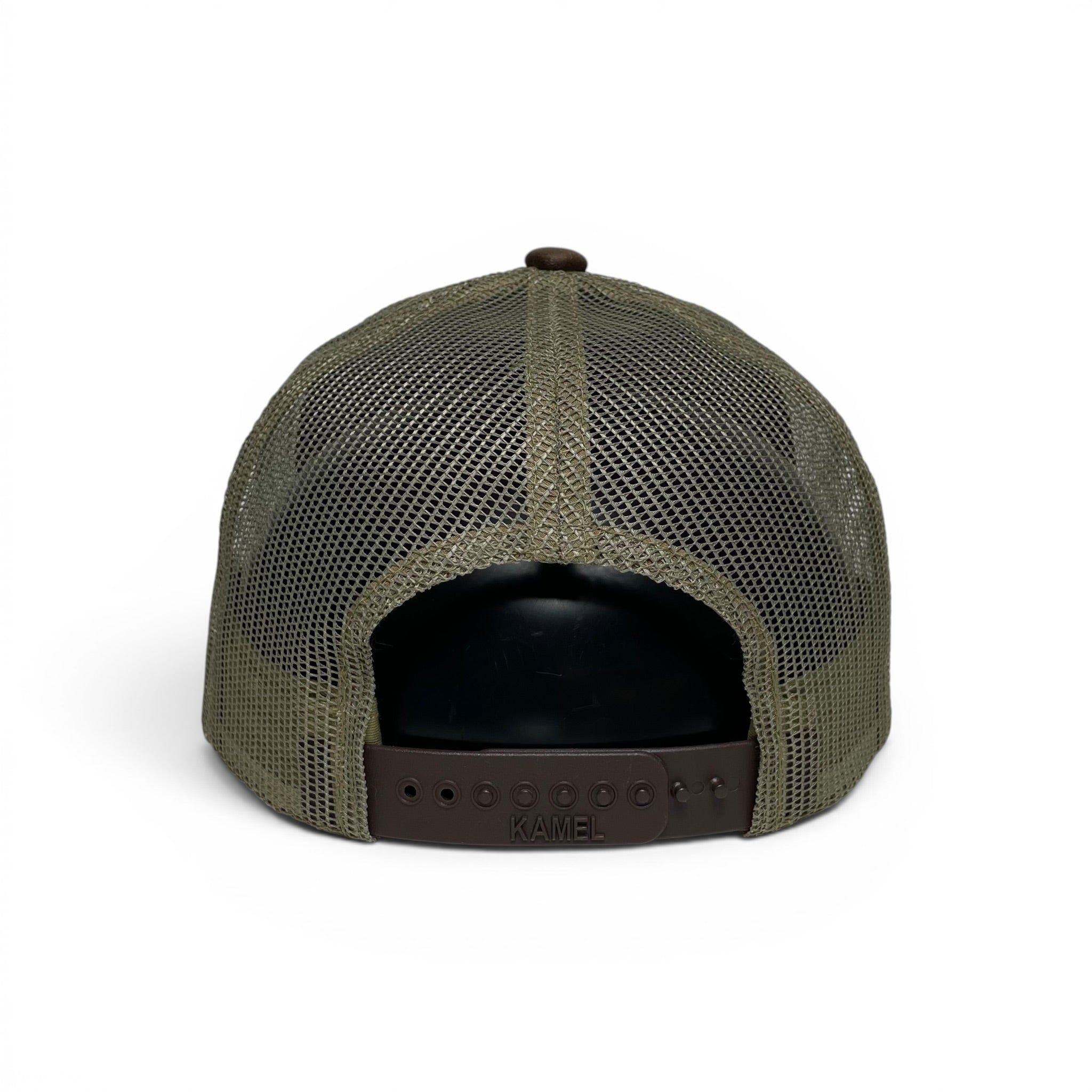 Mexican Scorpion Trucker Hat – Leather Patch, Canvas Brim, Snapback