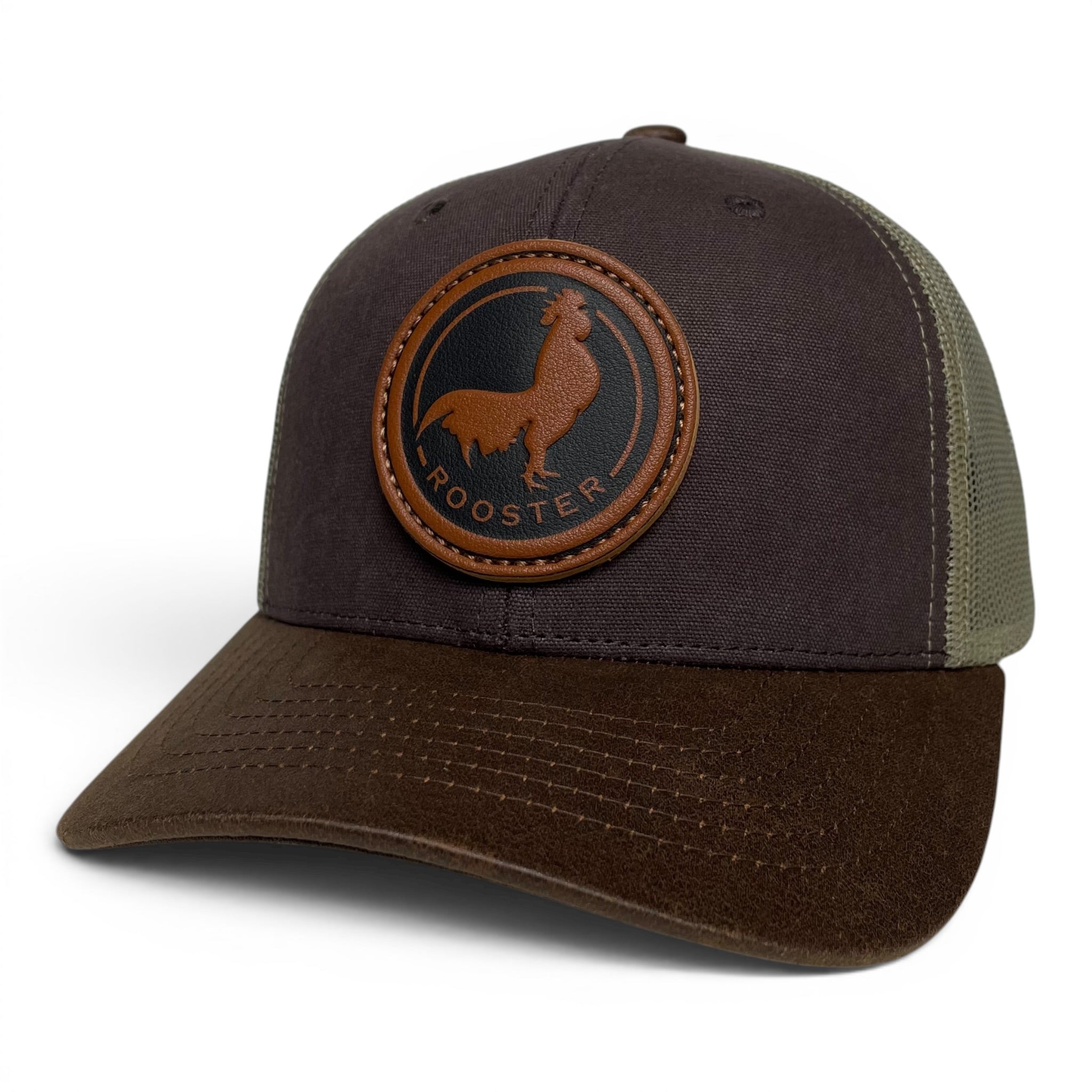 Wholesale Mexico Rooster Leather Patch Trucker Hat – Snapback