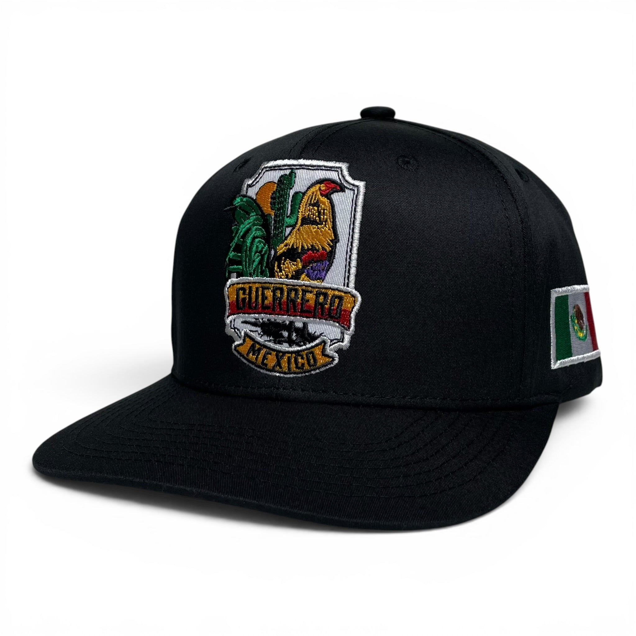 Mexico Guerrero Rooster Embroidered Snapback Baseball Cap