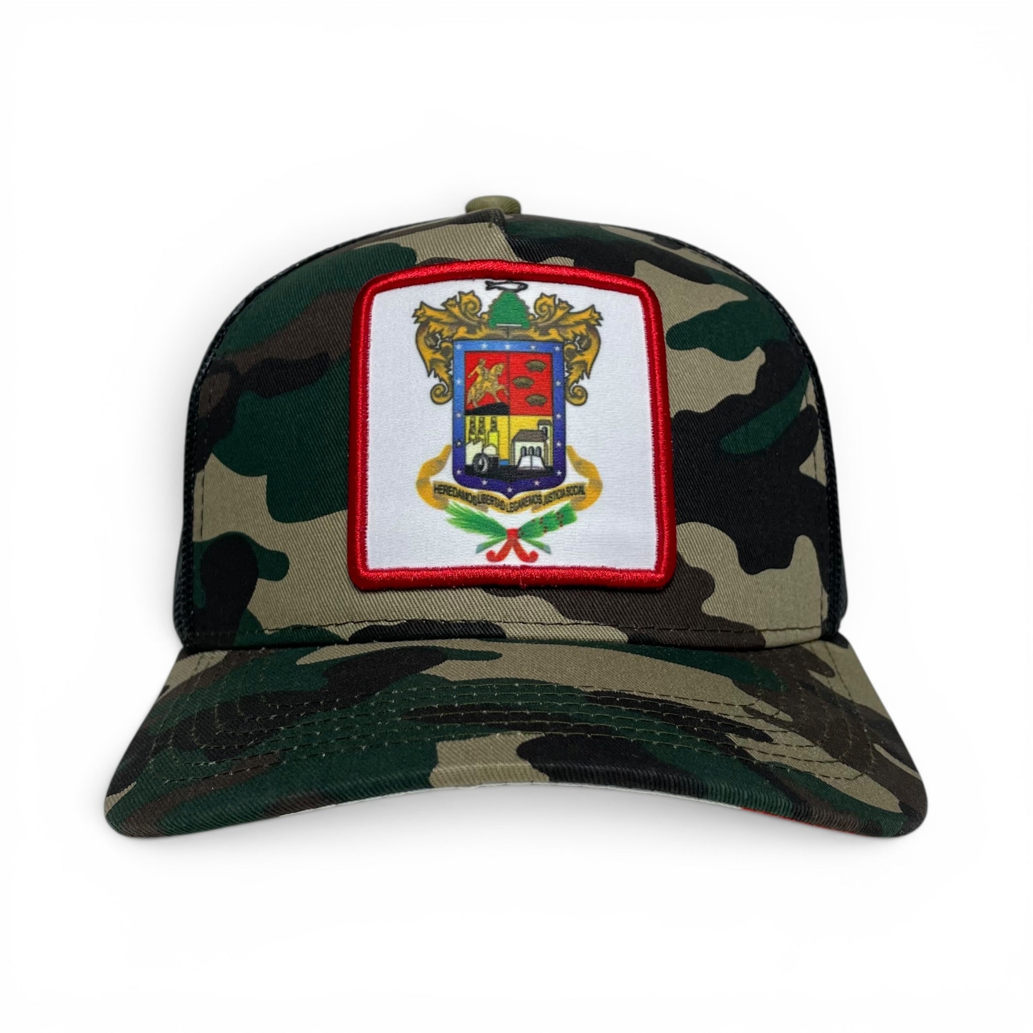 Mexico Michoacan Patch Camo Trucker Hat, Mesh Back, Snapback