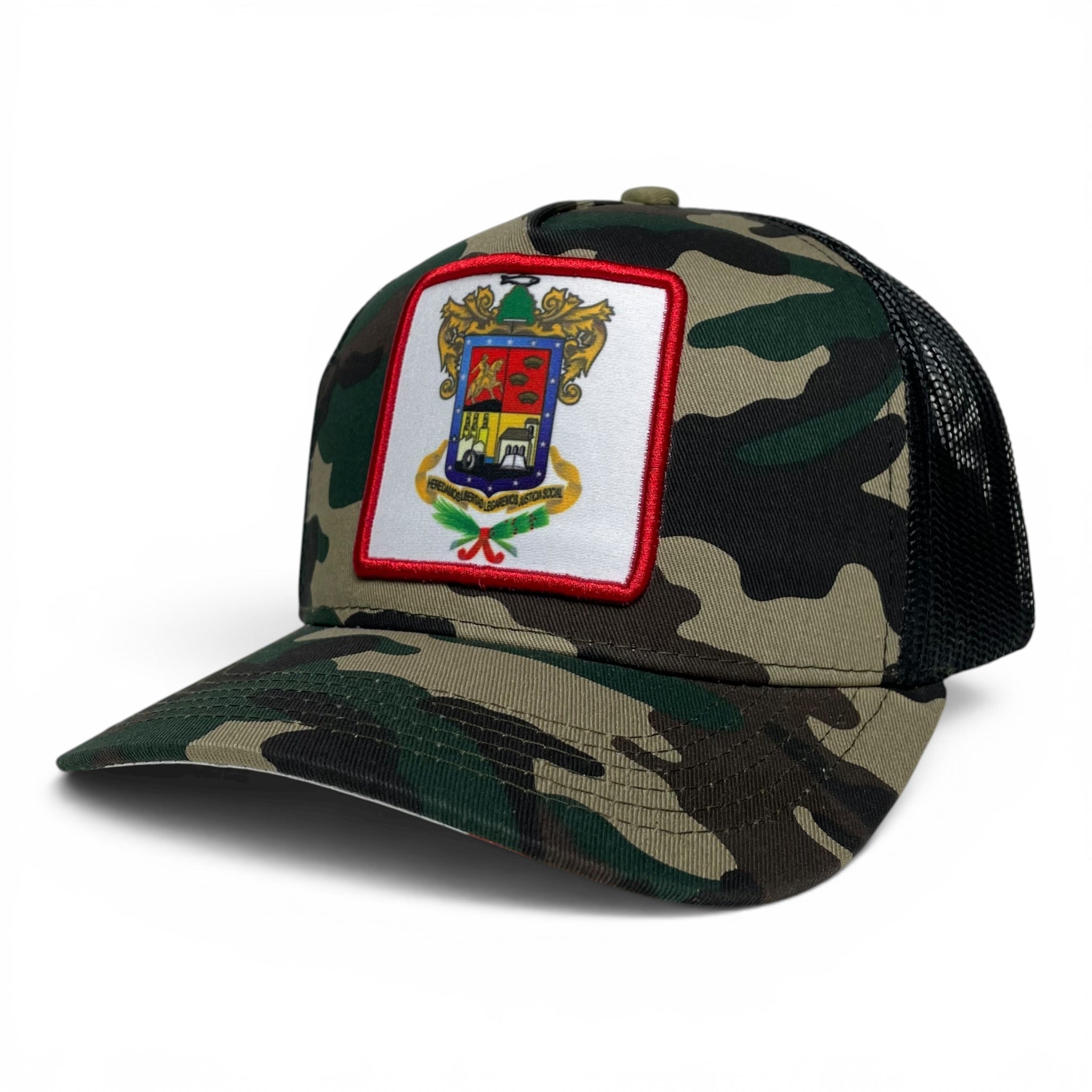 Mexico Michoacan Patch Camo Trucker Hat, Mesh Back, Snapback