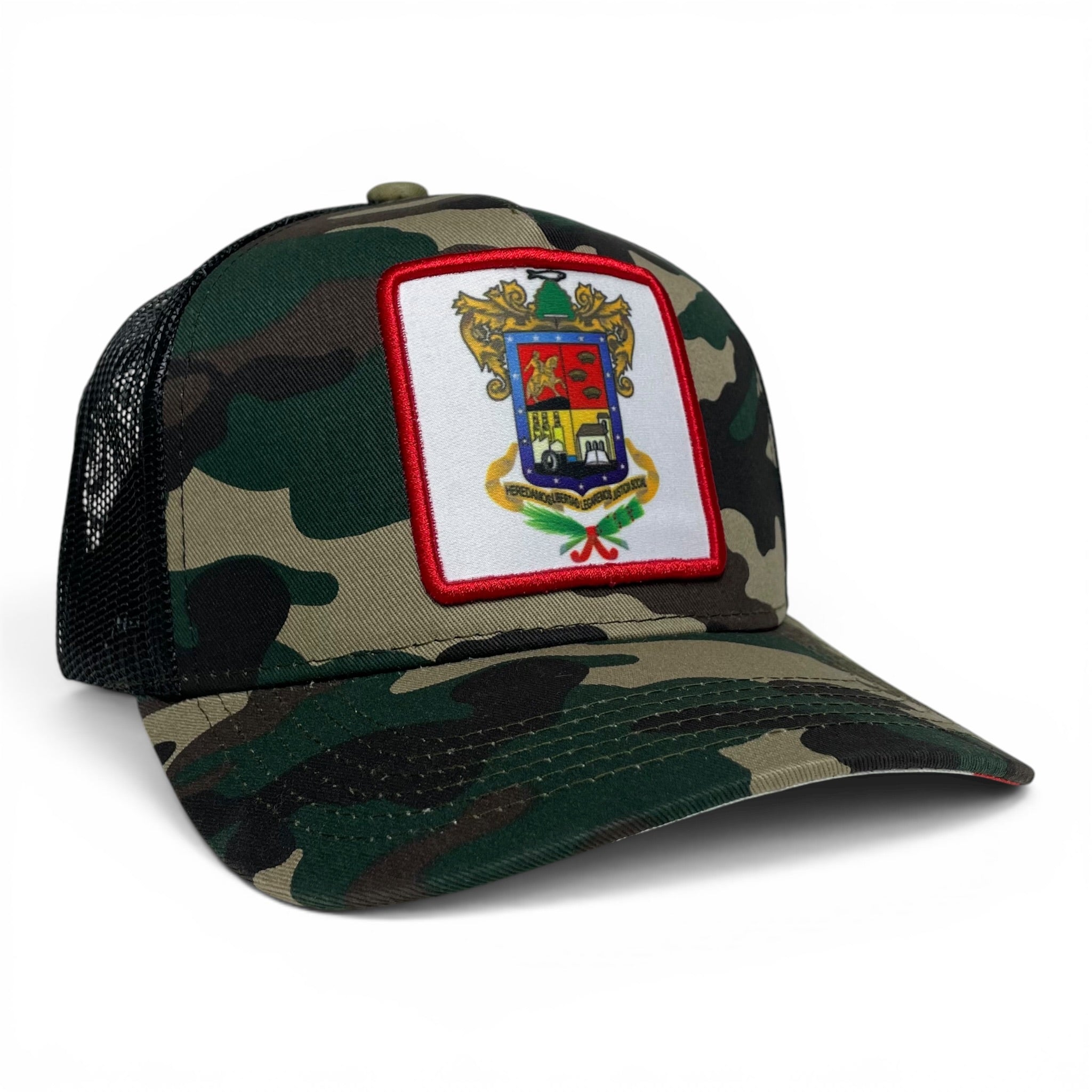 Mexico Michoacan Patch Camo Trucker Hat, Mesh Back, Snapback