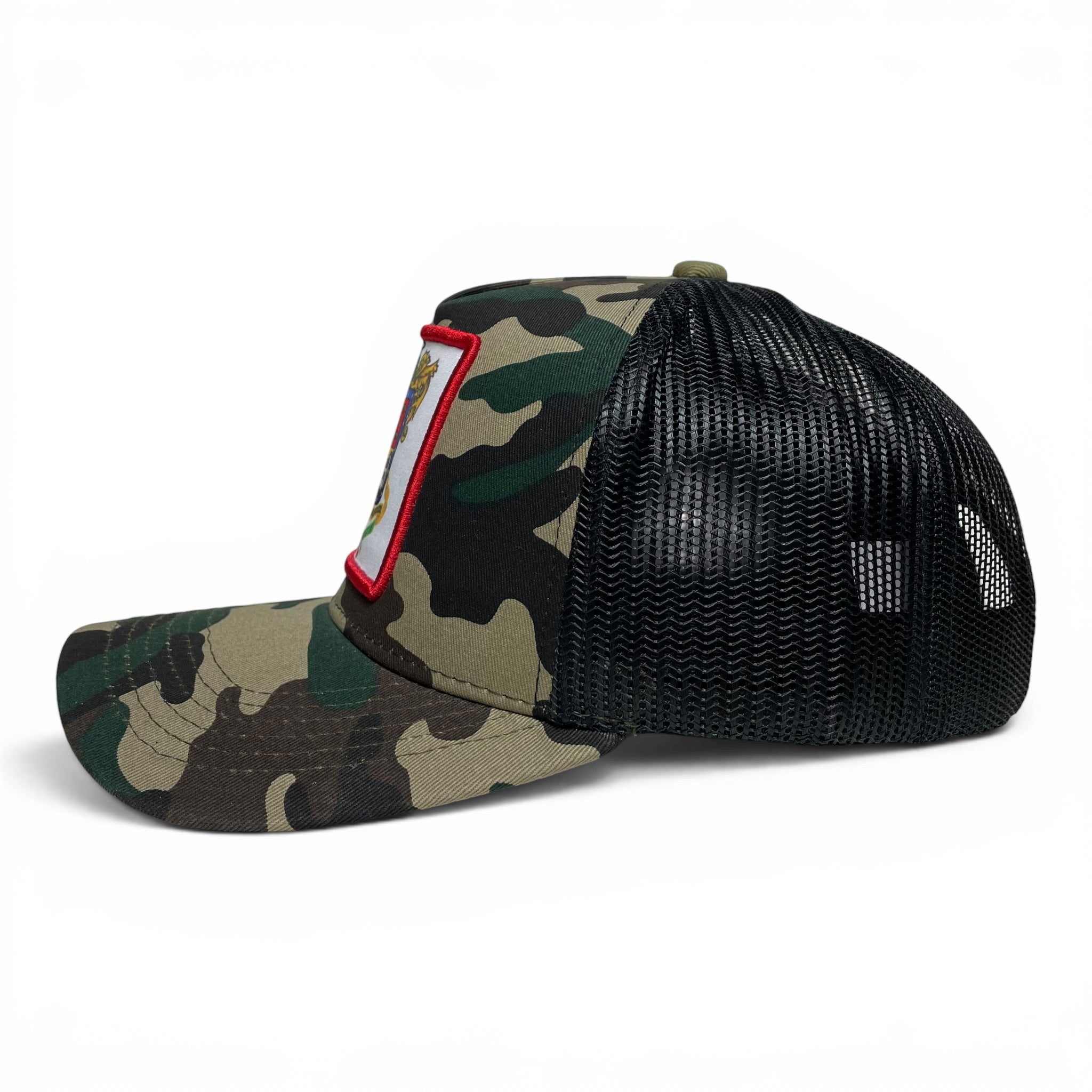 Mexico Michoacan Patch Camo Trucker Hat, Mesh Back, Snapback