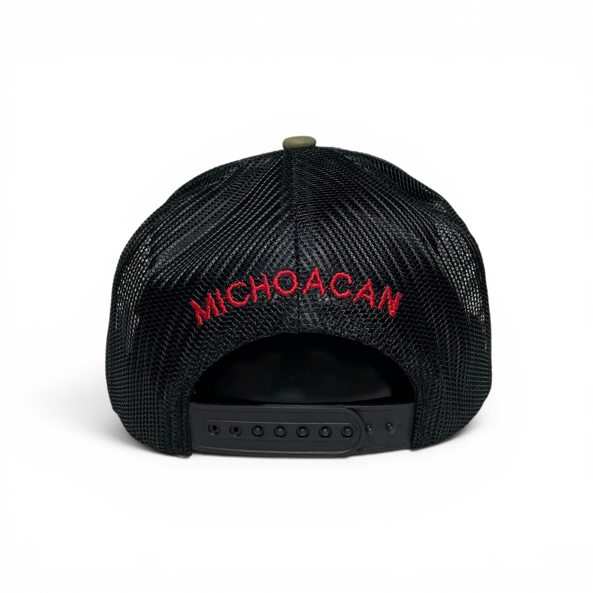 Mexico Michoacan Patch Camo Trucker Hat, Mesh Back, Snapback