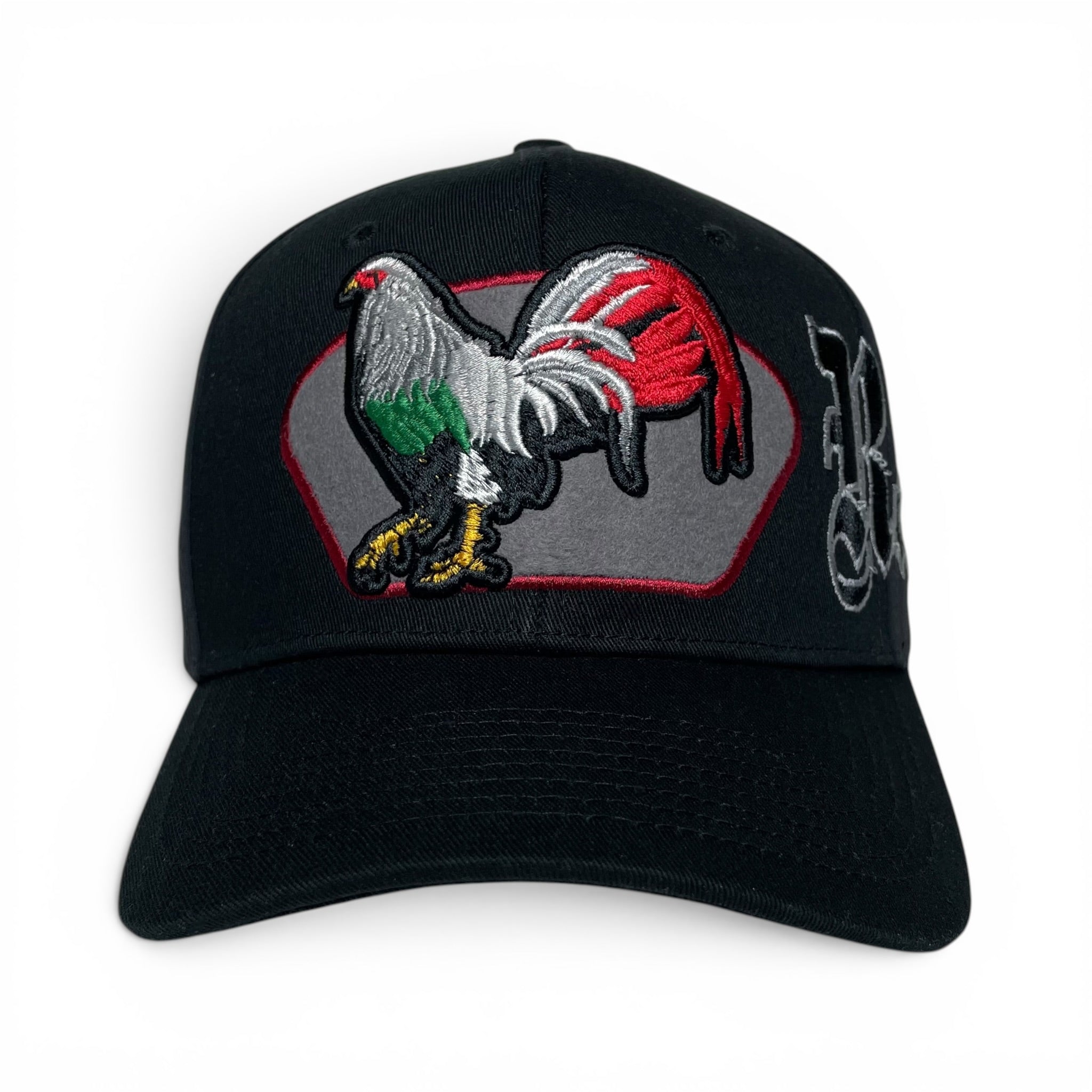El Gallo Mexican Rooster Western Style Snapback Cap Black