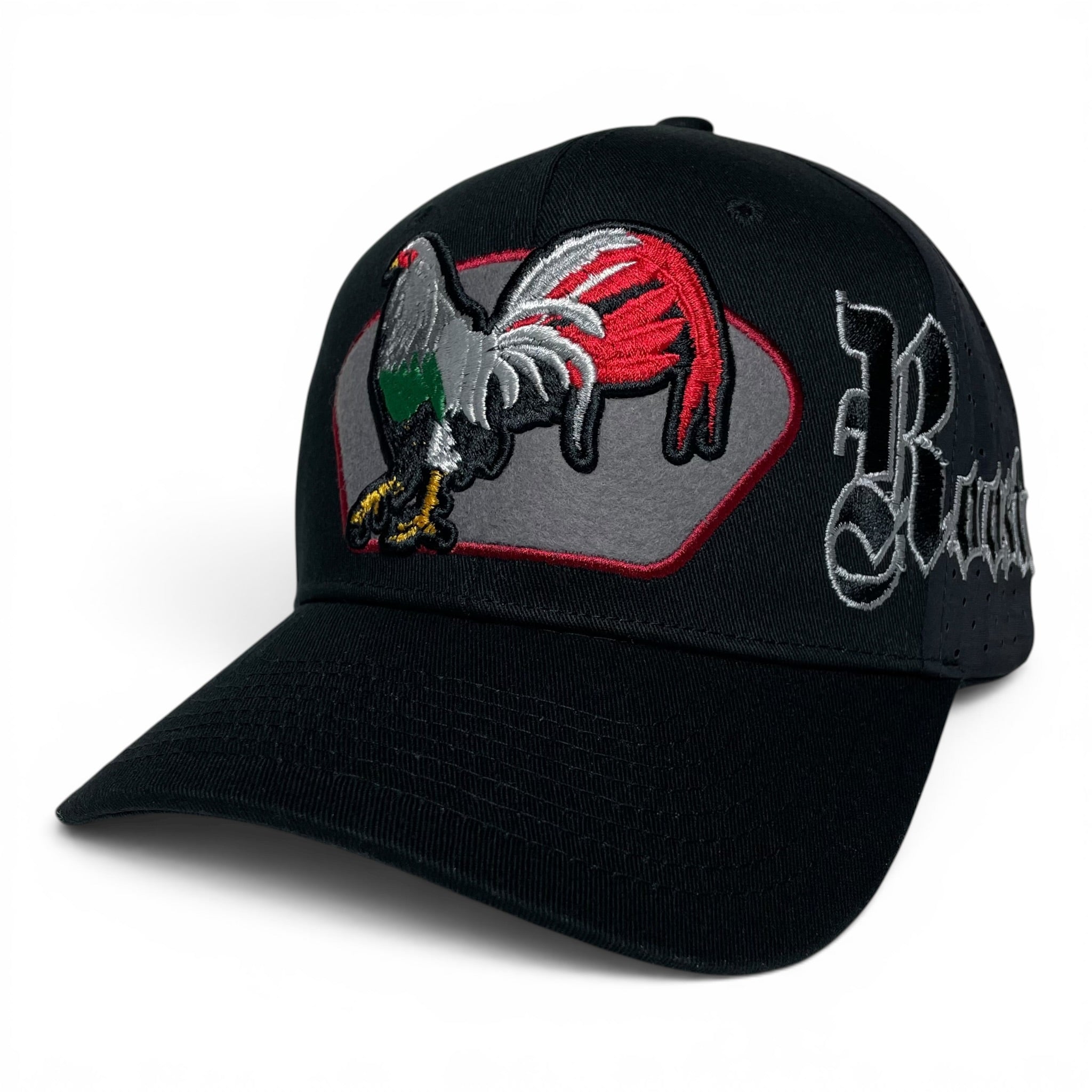 El Gallo Mexican Rooster Western Style Snapback Cap Black
