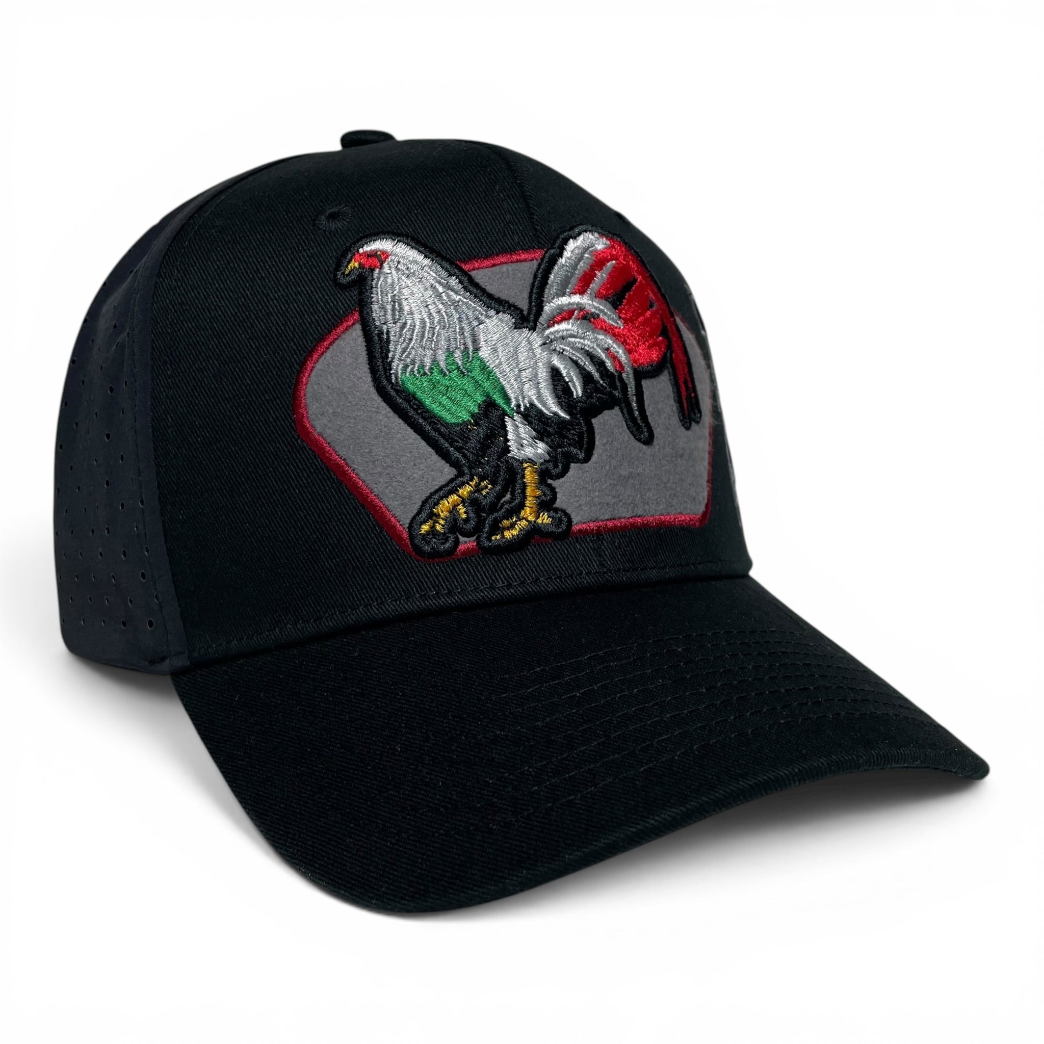 El Gallo Mexican Rooster Western Style Snapback Cap Black
