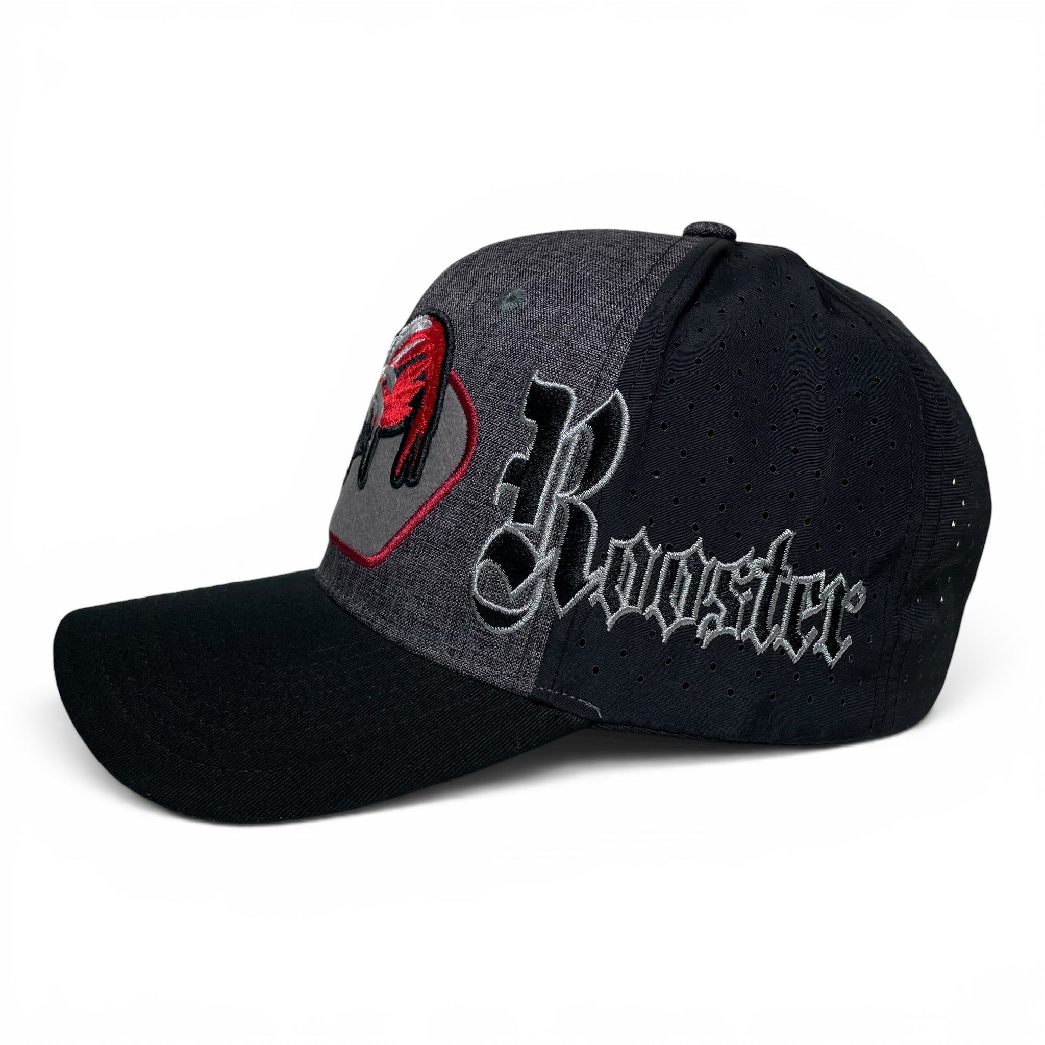 Mexican Rooster El Gallo Embroidered Snapback Cap Gray Western