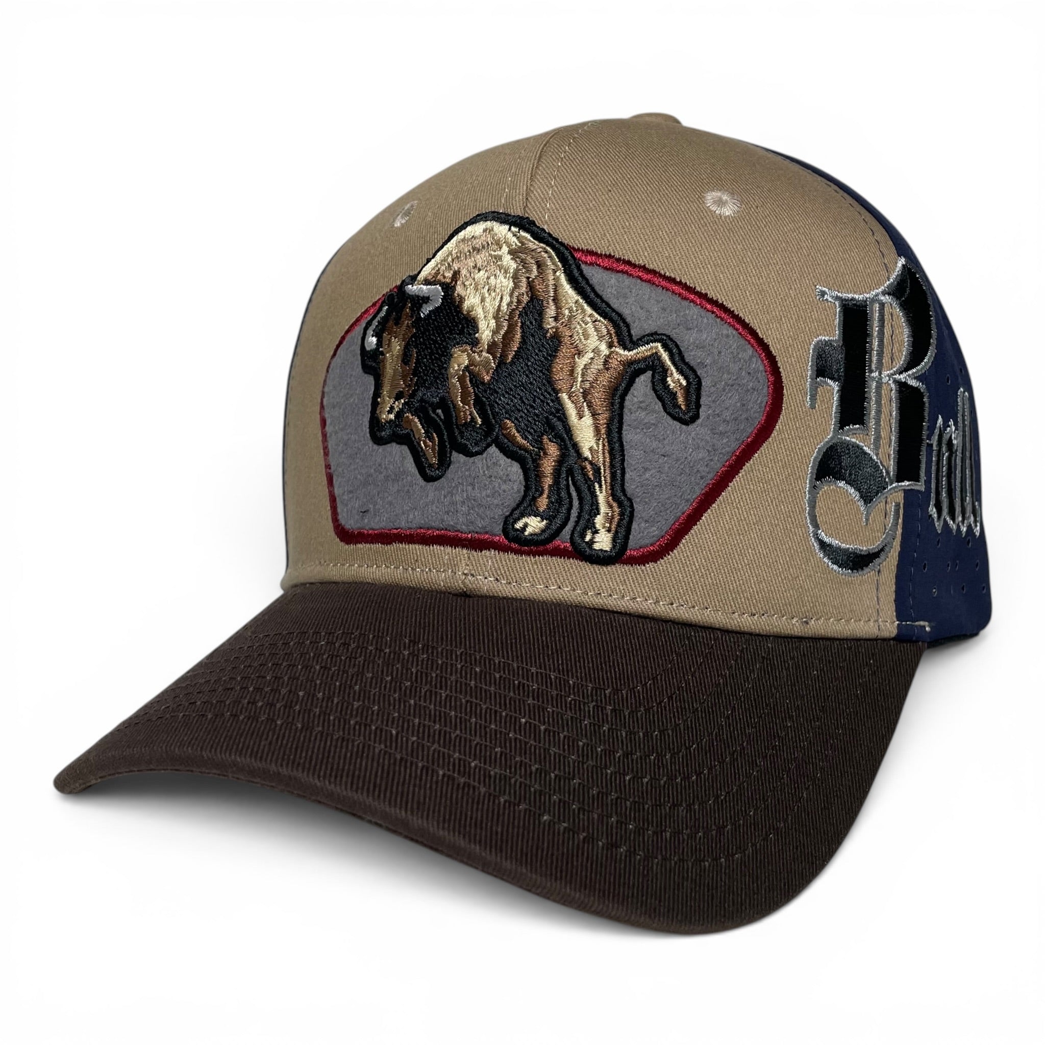 Bull Embroidered Western Rodeo Style Snapback Cap