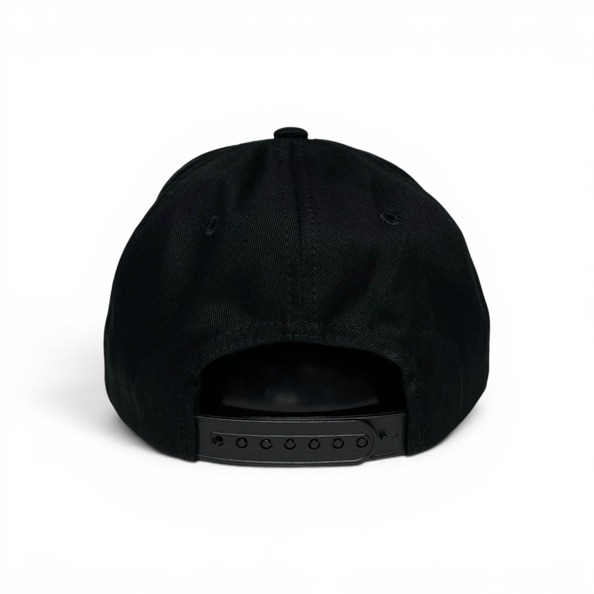 Rooster Embroidered Black Adjustable Curved Baseball Cap
