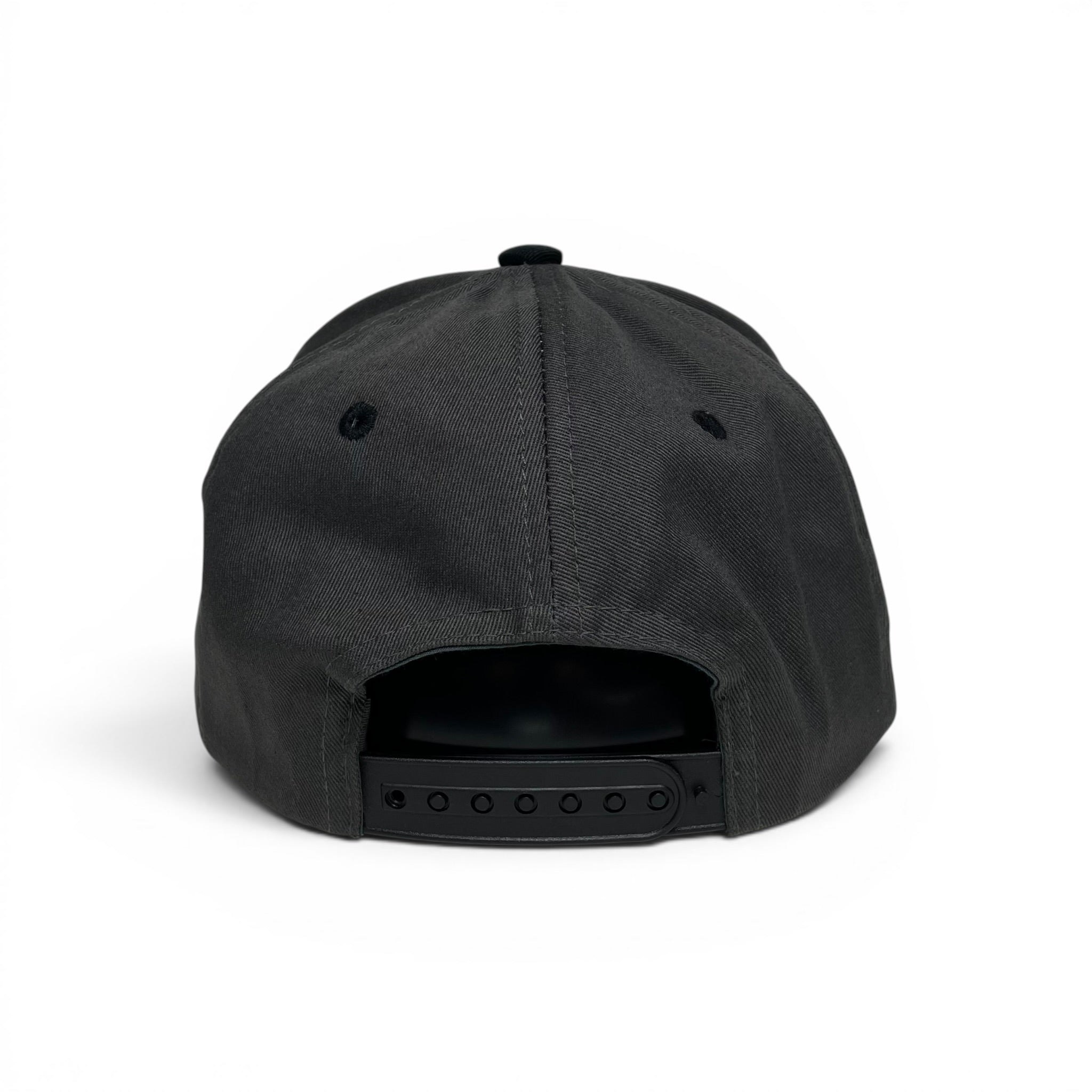 Rooster Embroidered Dark Gray and Black Adjustable Curved Baseball Cap