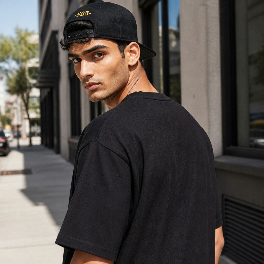 Nicaragua Embroidered Black Adjustable Curved Brim Baseball Cap