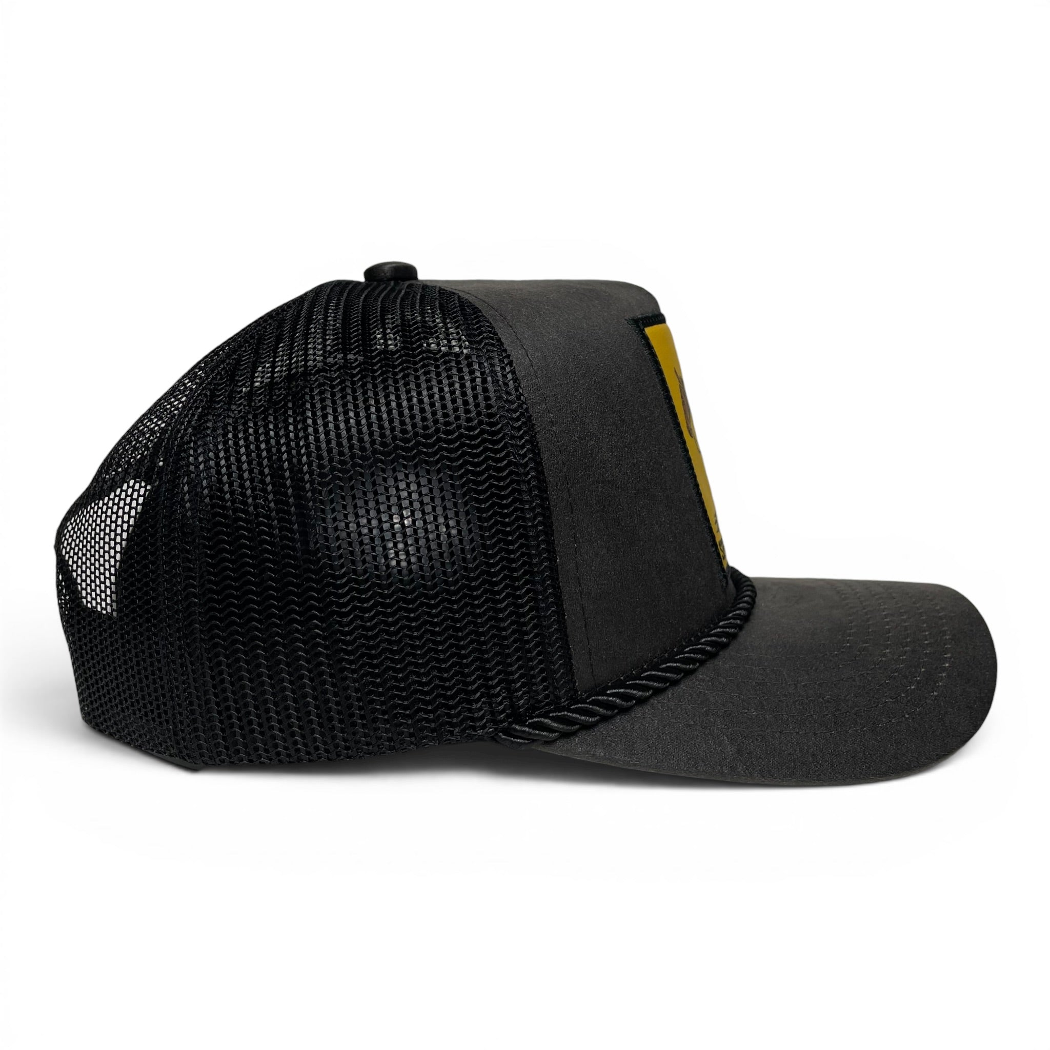 Western Cowboy Horse Patch Black Mesh Back Trucker Hat