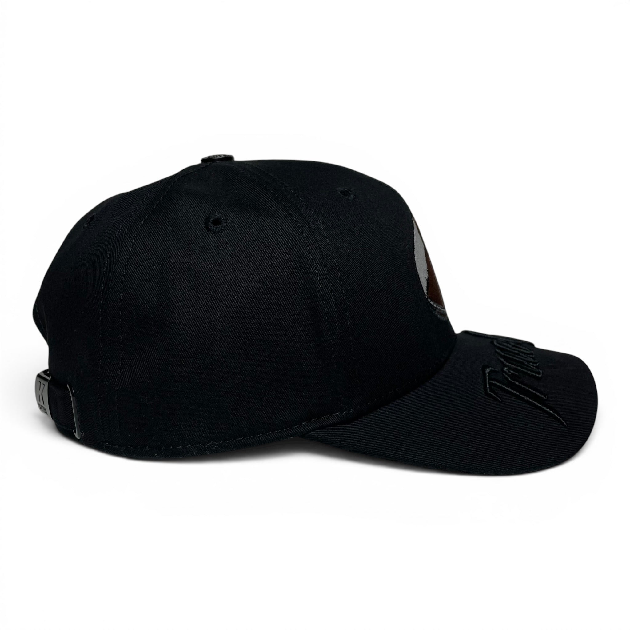 True Grit 3D Embroidered Horse & Horseshoe Emblem Black Baseball Hat