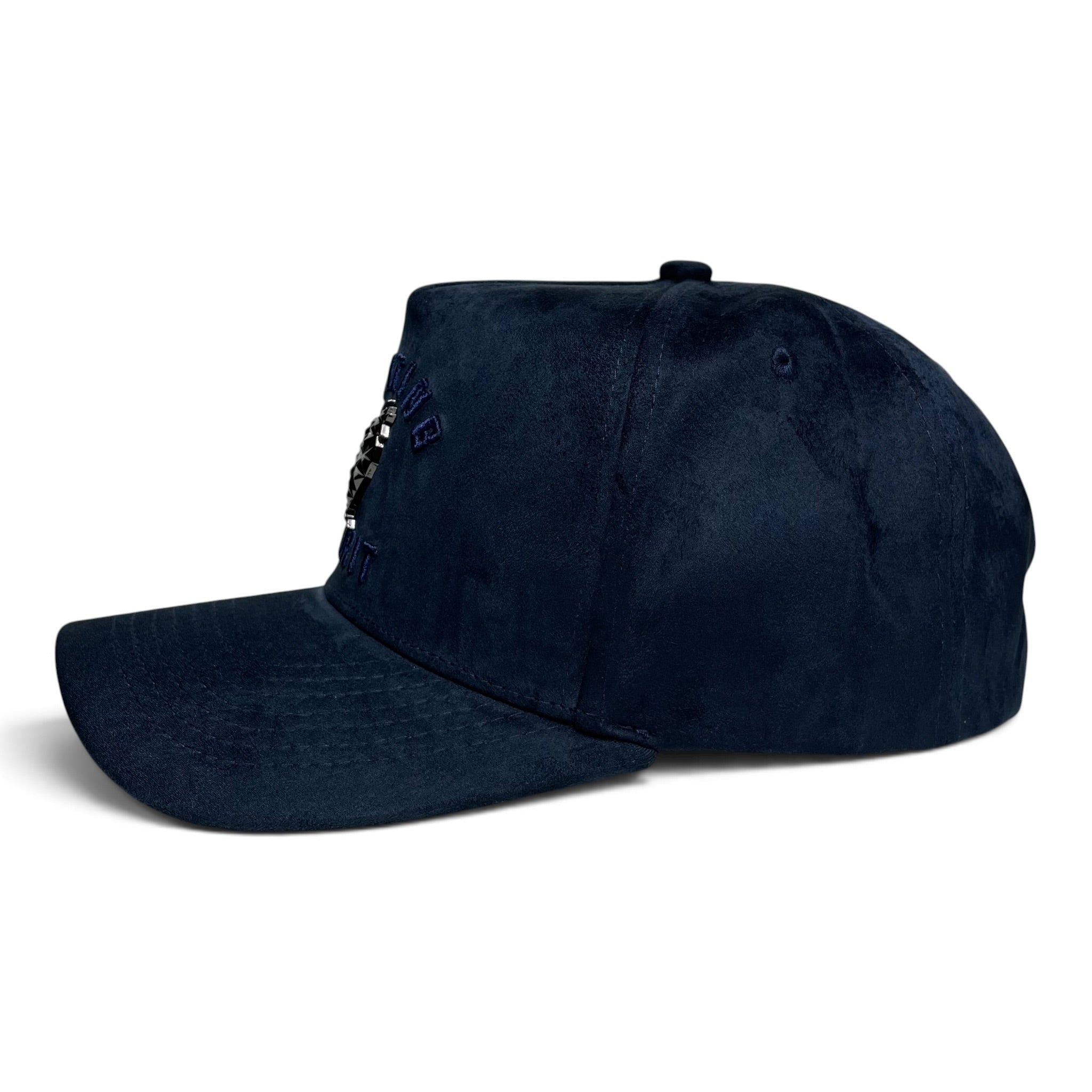 Rooster Emblem Suede Baseball Hat with Fighting Spirit Embroidery Curved Brim