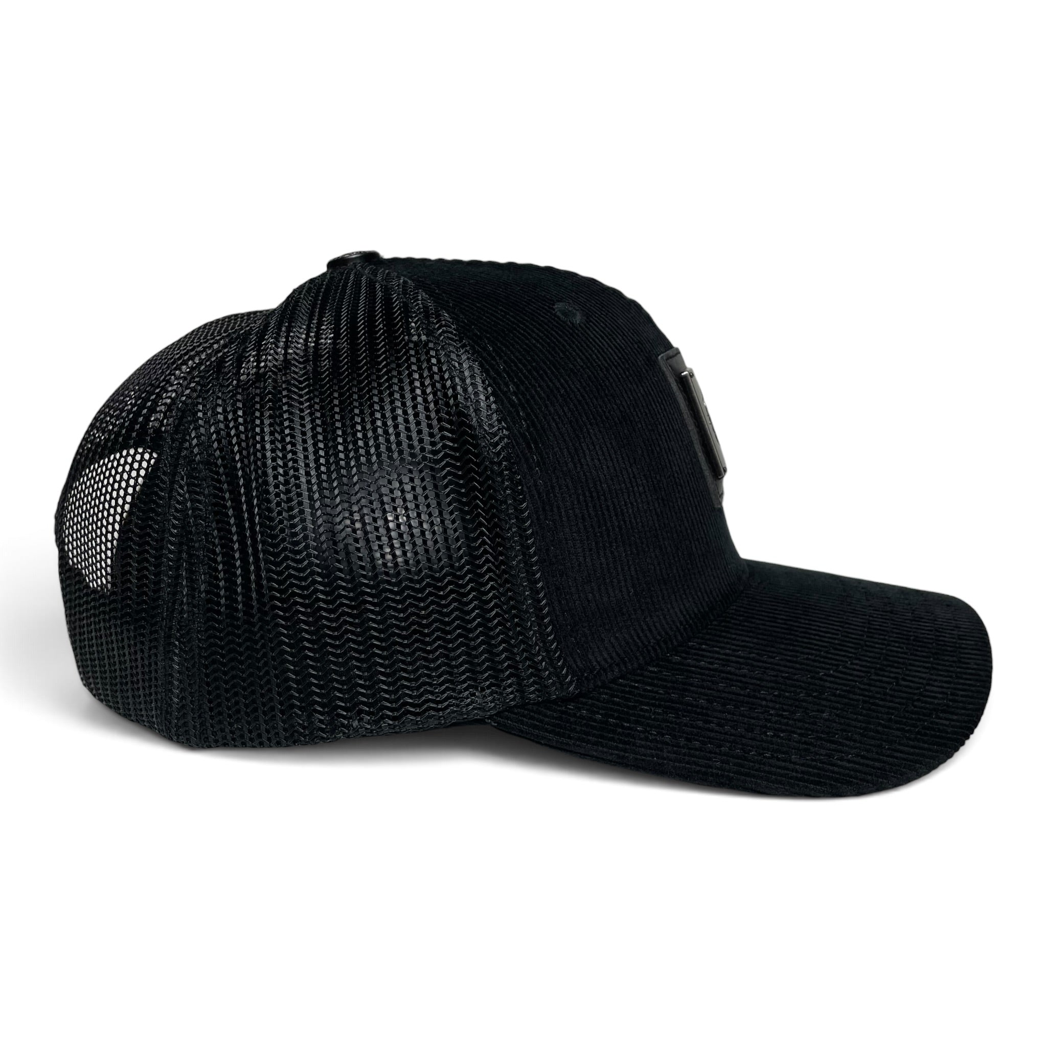 Horse & Ride Free Emblem Black Corduroy Western Baseball Cap