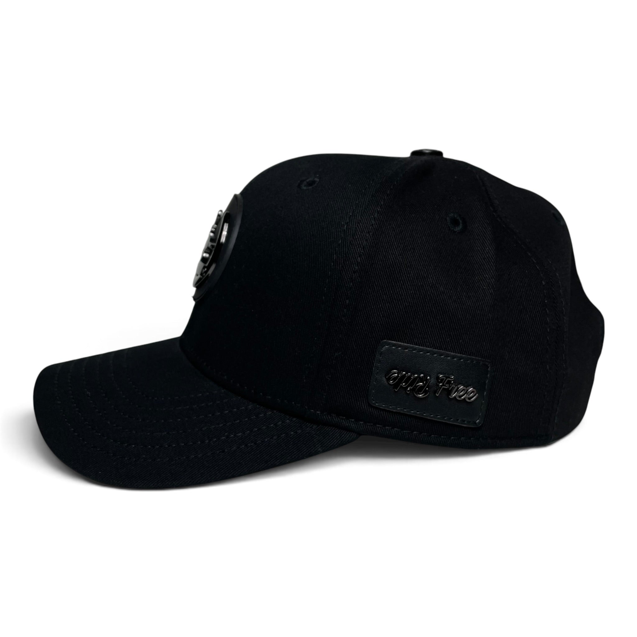 Horse, Horseshoe & Ride Free Emblem Black Western Baseball Cap