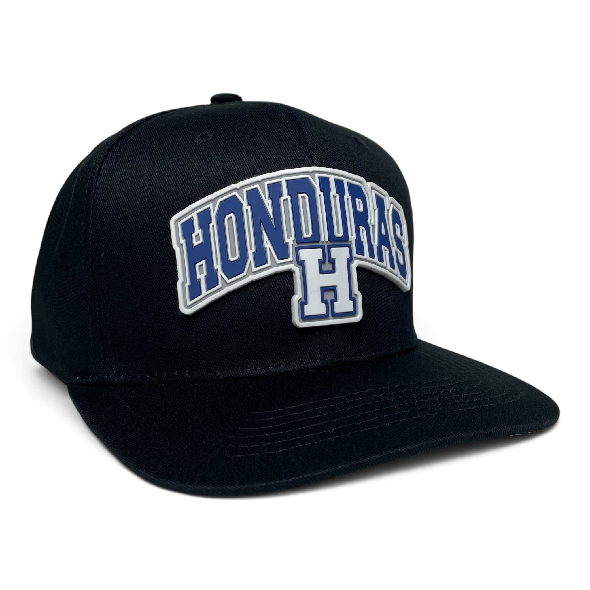 Honduras 3D Rubber Patch Black Snapback Baseball Cap