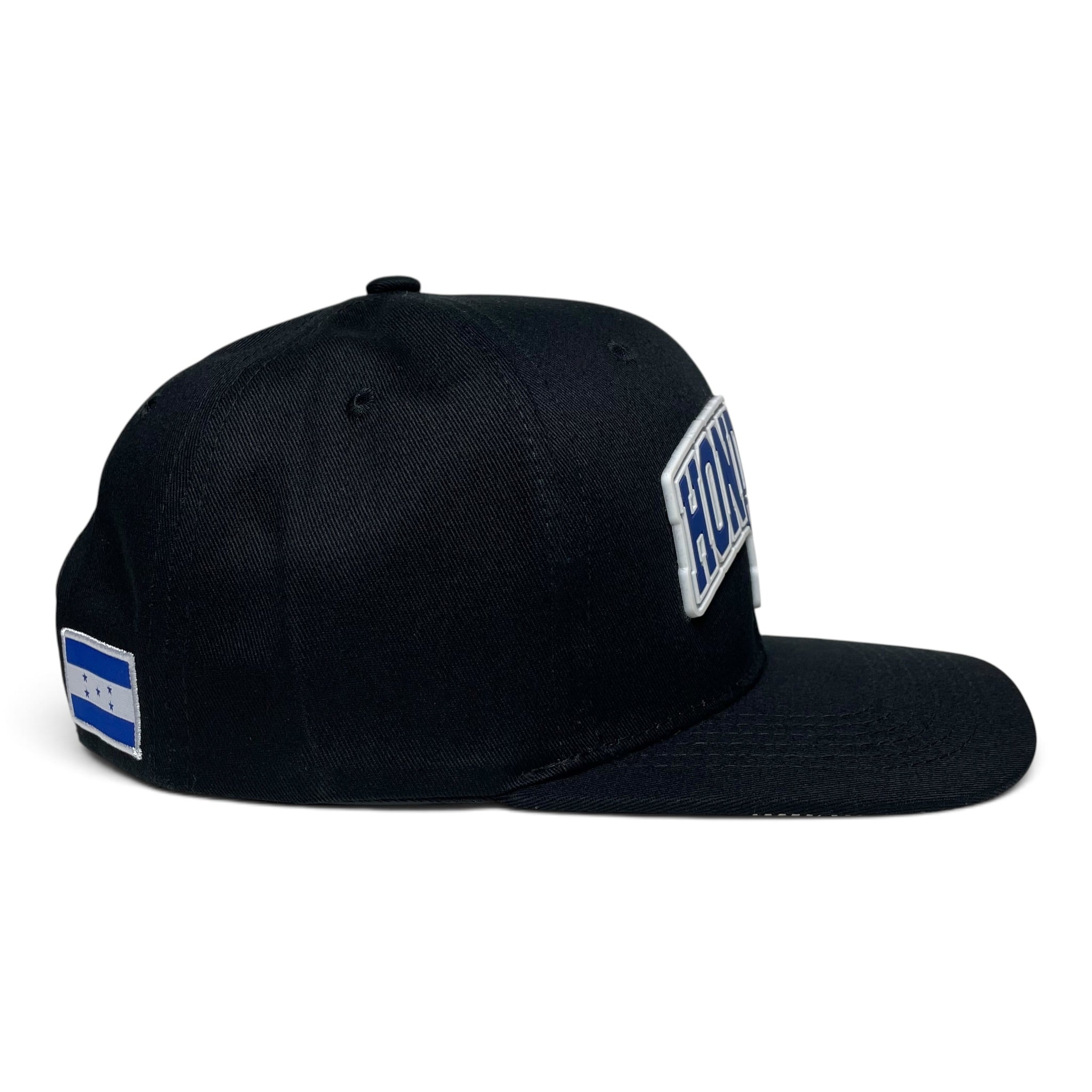 Honduras 3D Rubber Patch Black Snapback Baseball Cap