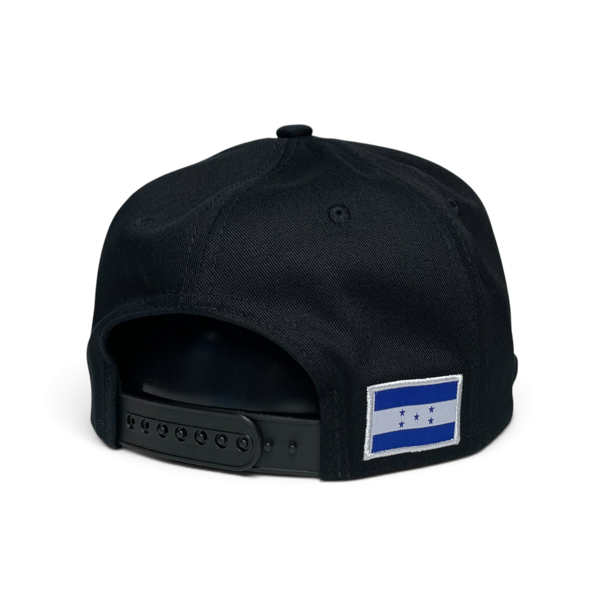 Honduras 3D Rubber Patch Black Snapback Baseball Cap