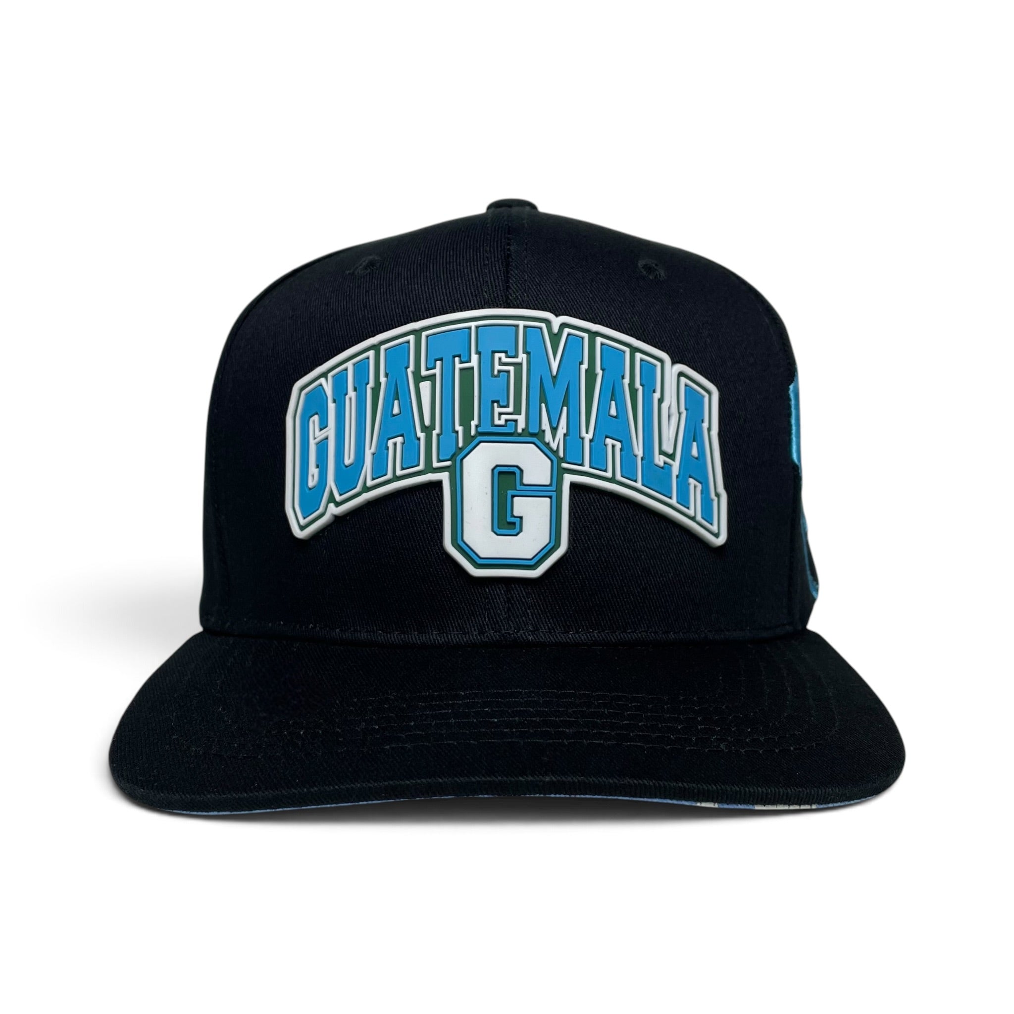Guatemala 3D Rubber Patch Black Snapback Baseball Cap