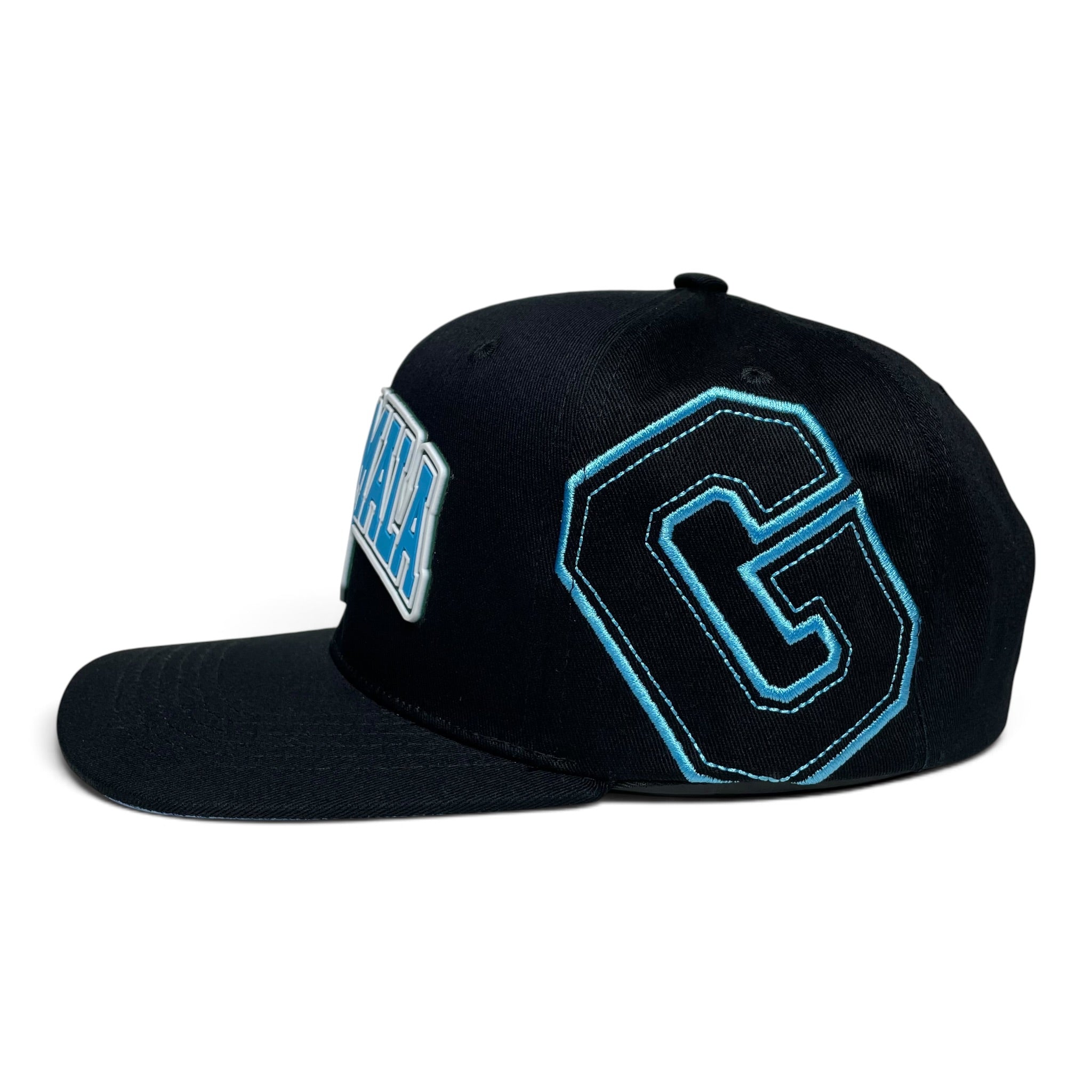 Guatemala 3D Rubber Patch Black Snapback Baseball Cap