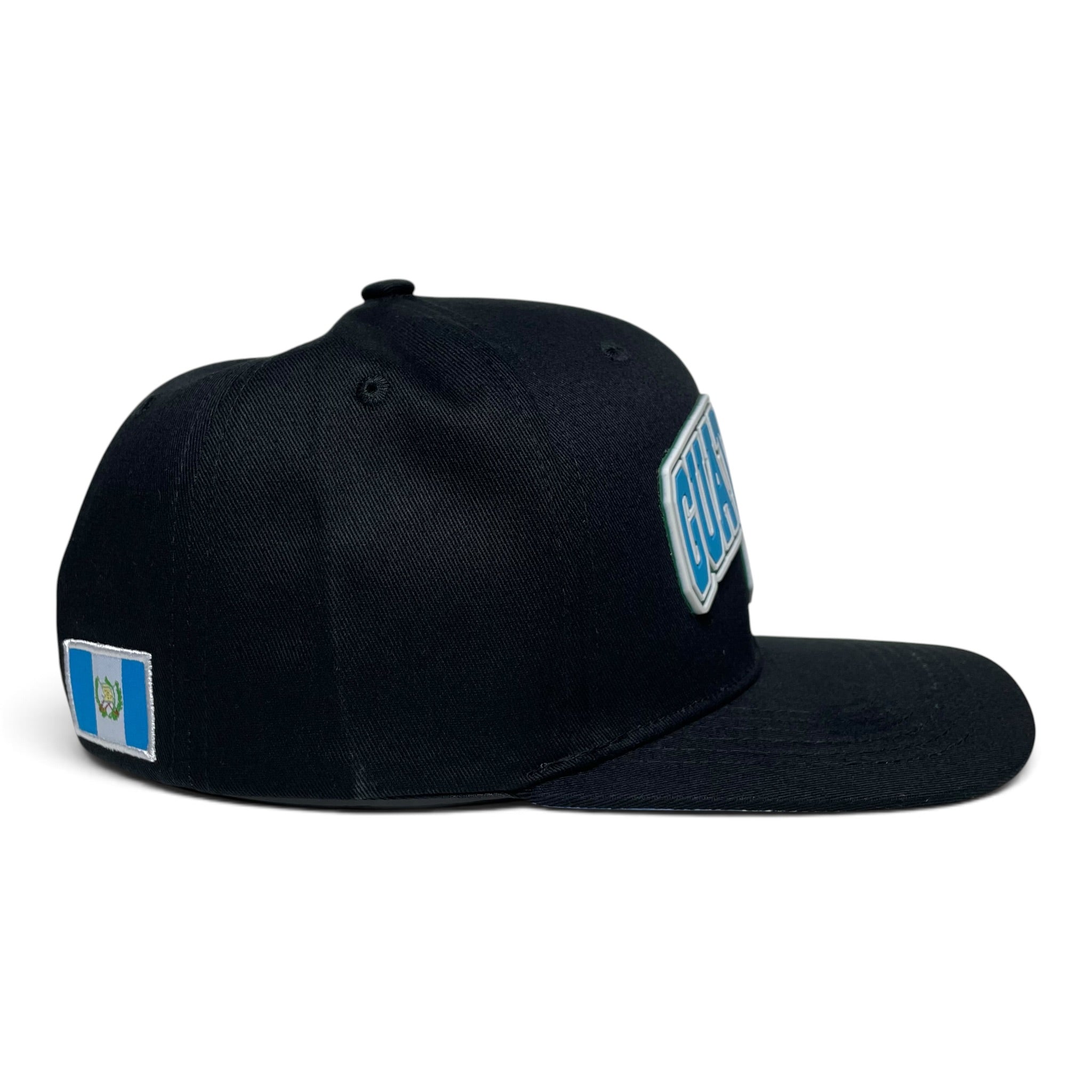 Guatemala 3D Rubber Patch Black Snapback Baseball Cap