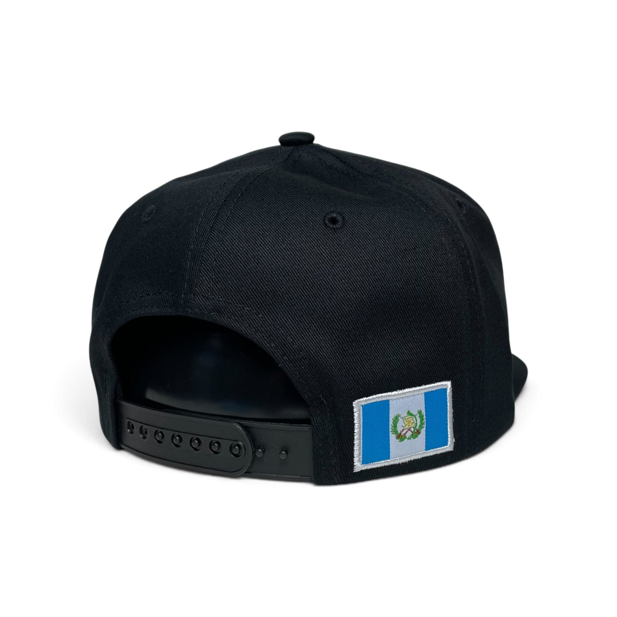 Guatemala 3D Rubber Patch Black Snapback Baseball Cap