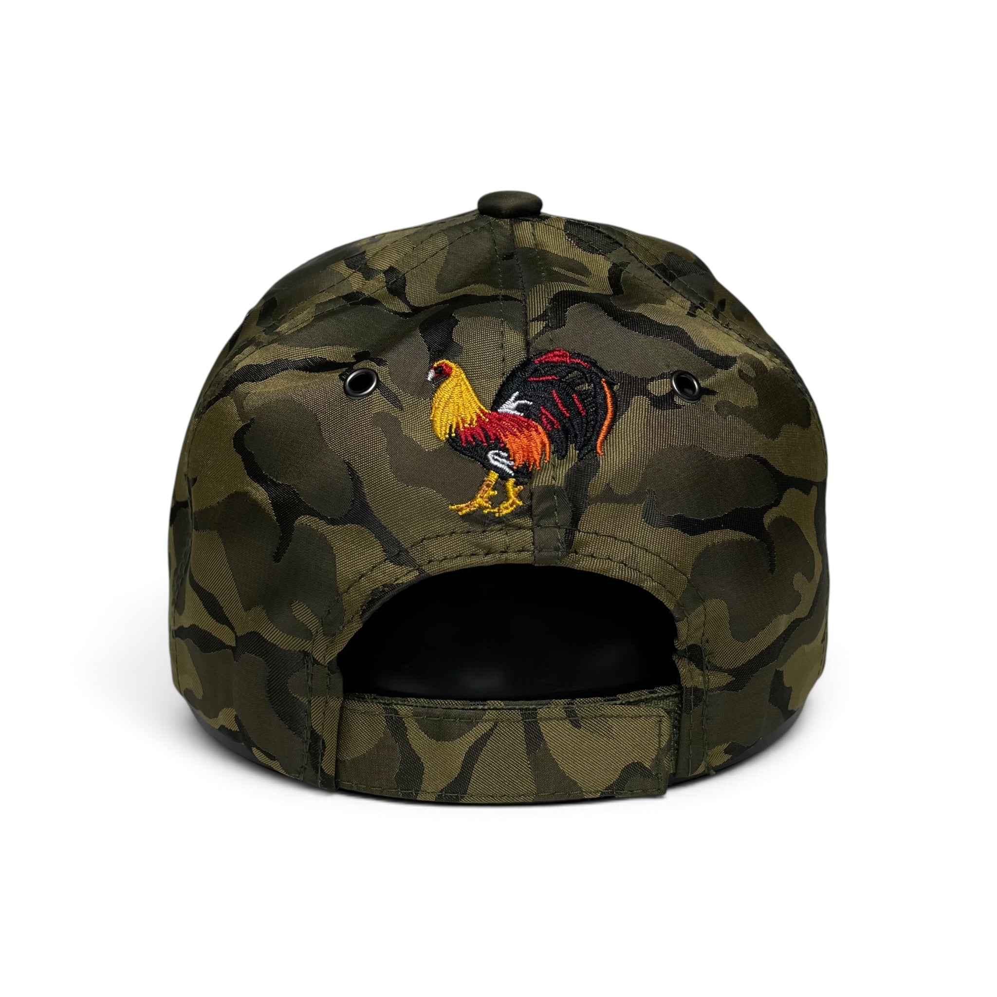 Rooster Embroidered Baseball Cap, Camo, Adjustable, Western