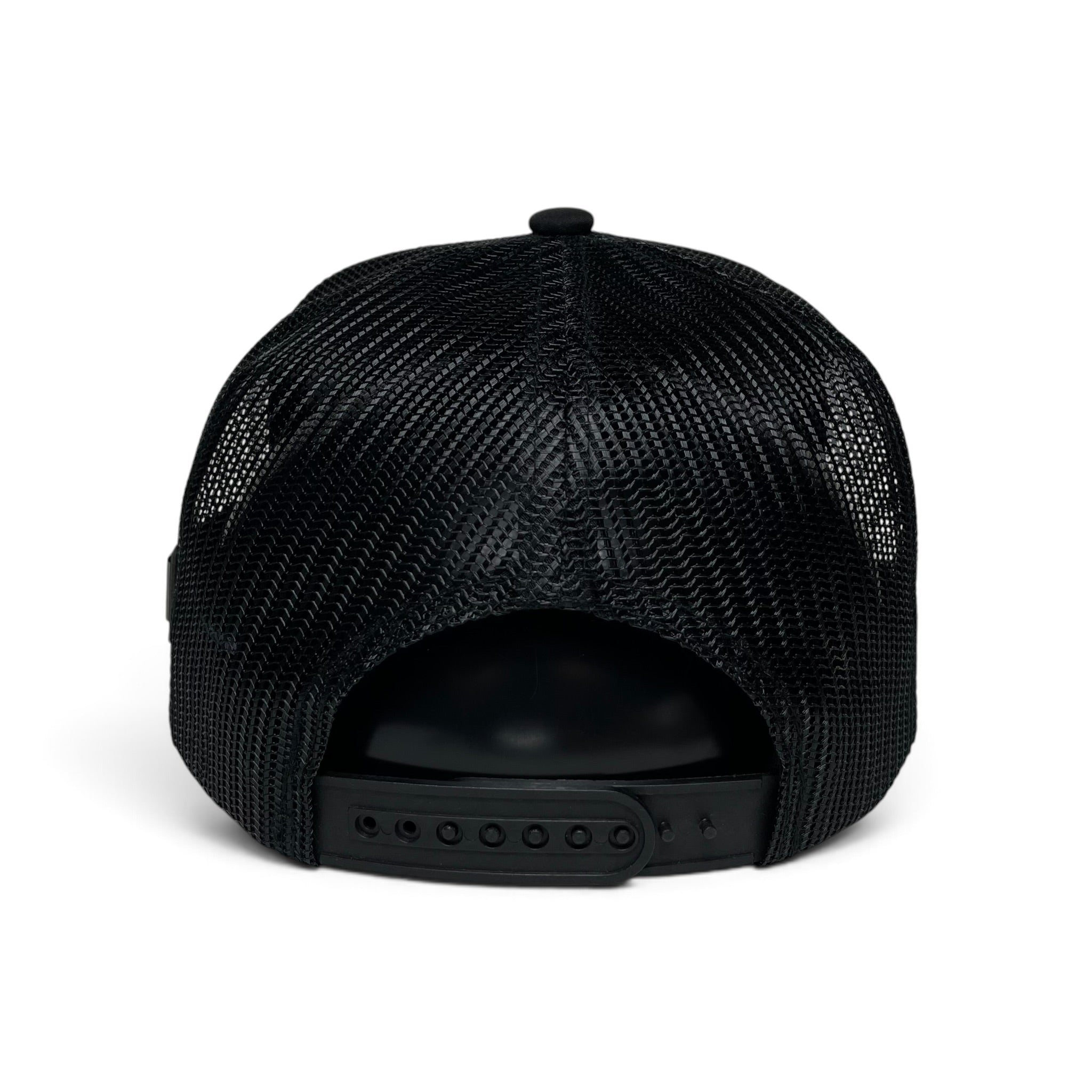 Rooster Trucker Snapback Hat Adjustable Curved Brim Black