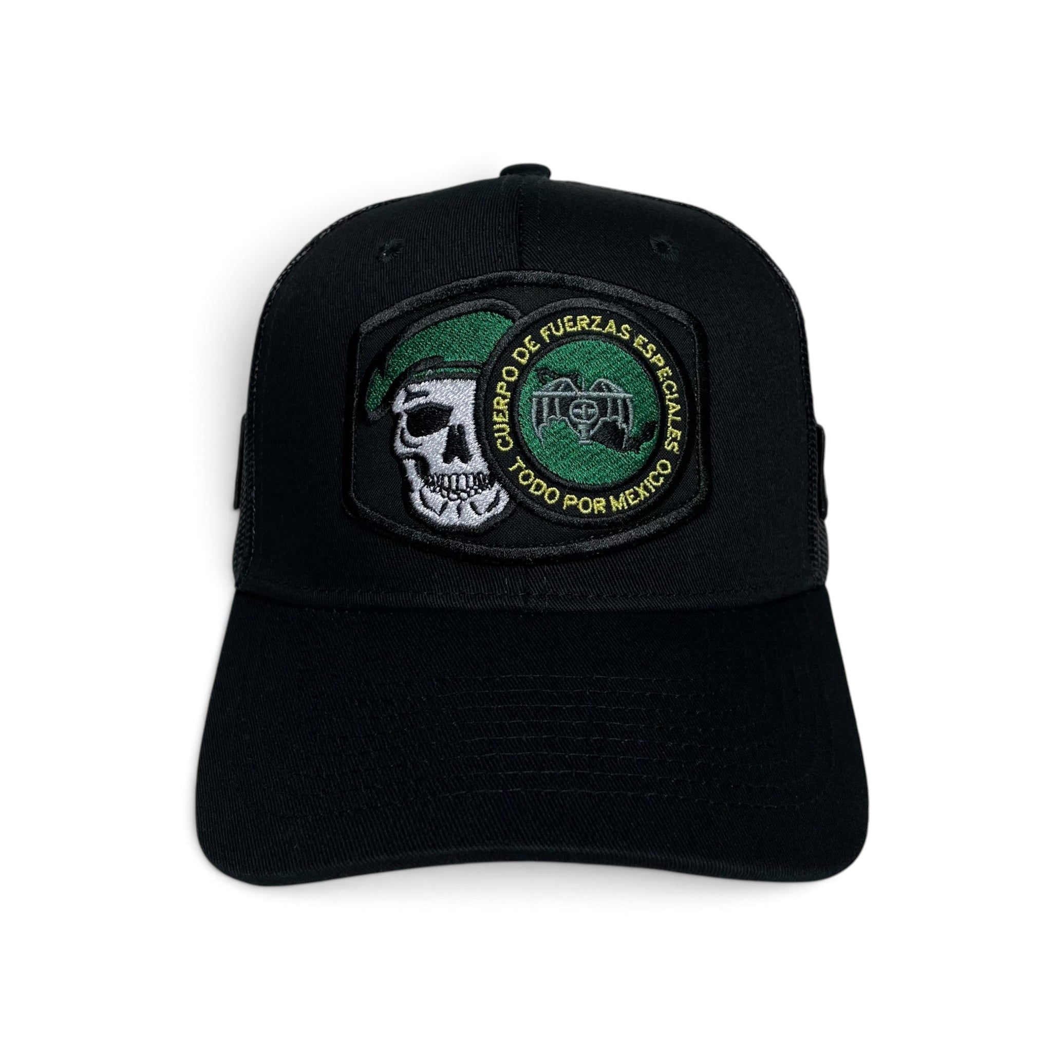 GAFES Mexico Fuerzas Especiales Camo Snapback Hat with PU Leather Brim