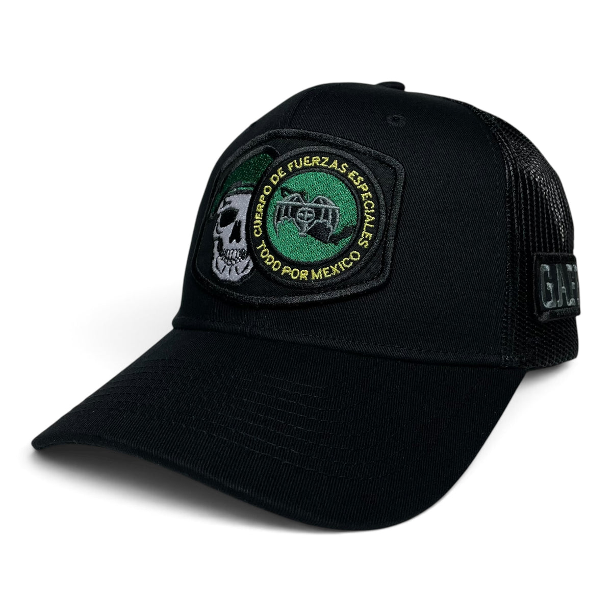 GAFES Mexico Fuerzas Especiales Camo Snapback Hat with PU Leather Brim