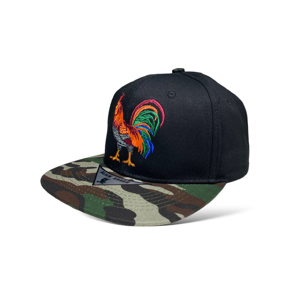 Embroidered Snapback Hat Rooster Adjustable Baseball Cap