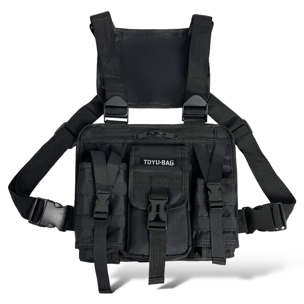 Chest Bag Unisex Tactical Vest Backpacks Sport Travel Chest Pack Black