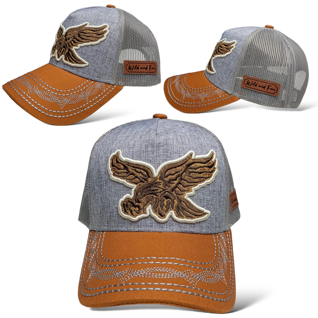 Eagle Embroidered Patch Trucker Baseball Cap / Wester Hat for Men