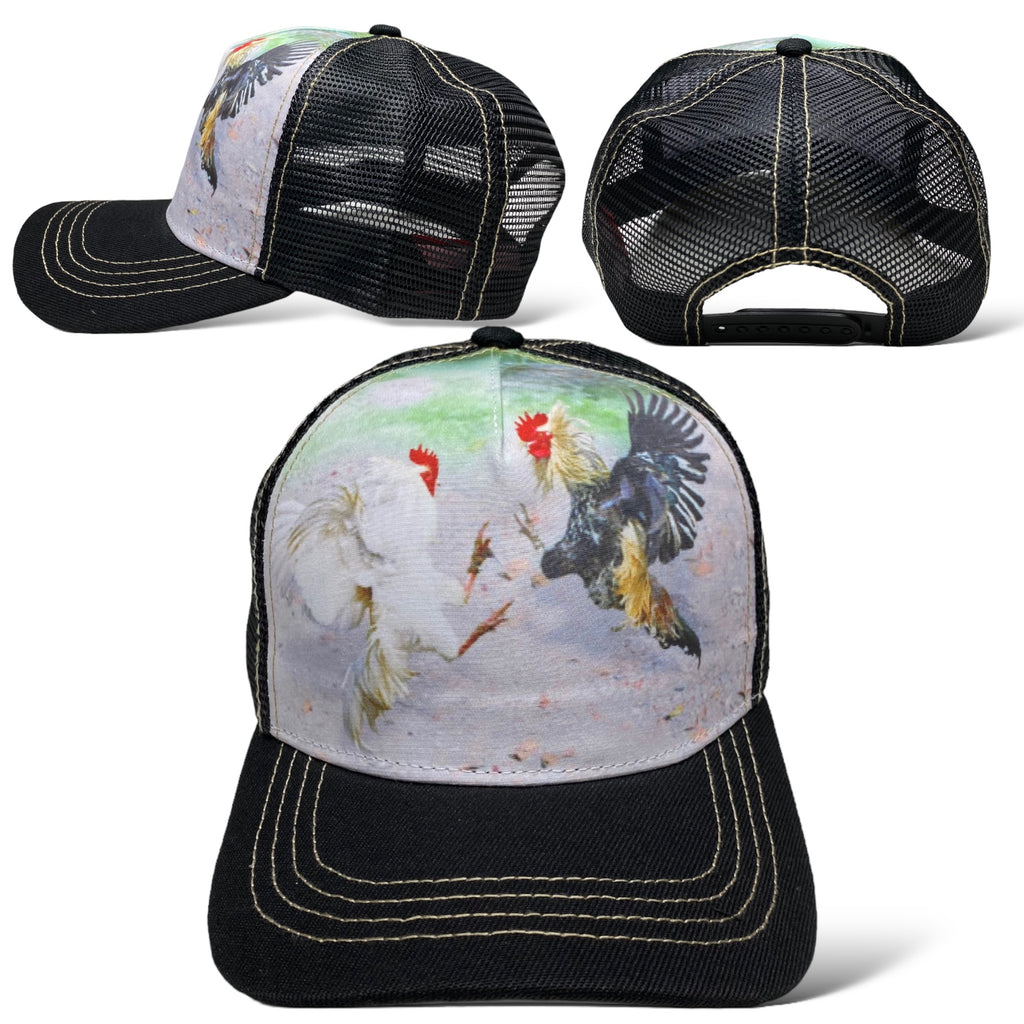 Printed Mesh Trucker Hat Outdoor Adjustable Baseball Cap