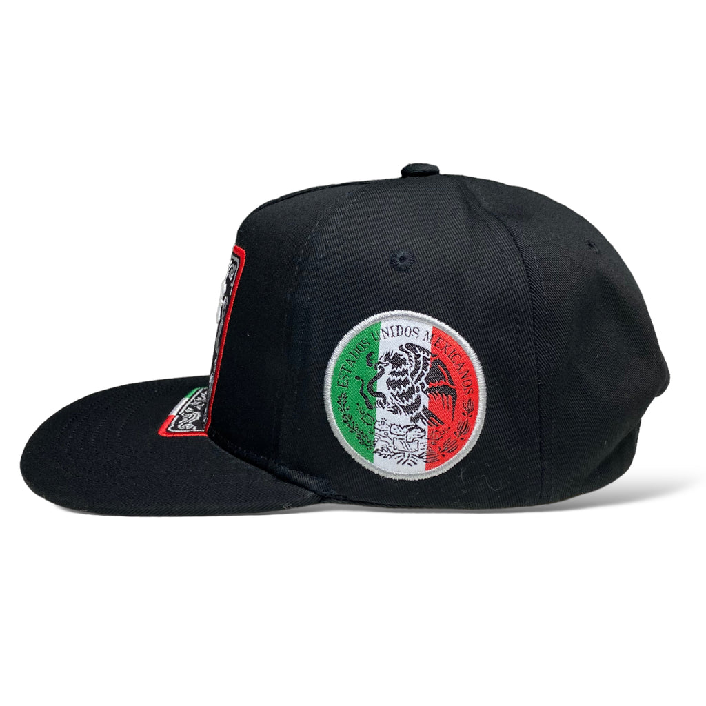 Mexican Flag Eagle Embroidered Flat Bill Snapback Cap - Patriotic Mexico Hat