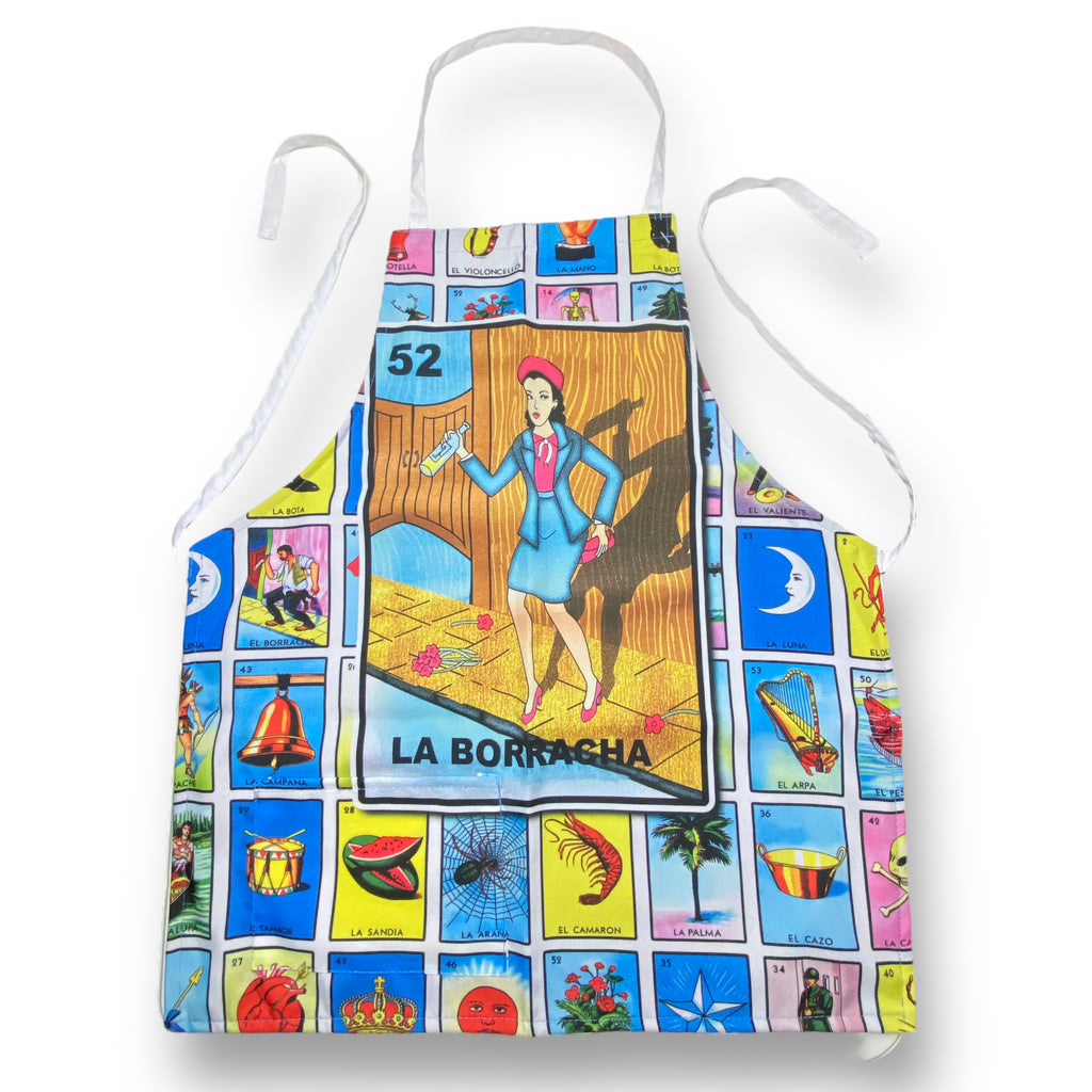 Mexican Loteria Kitchen Apron Mandil Mexicano Para Mujer