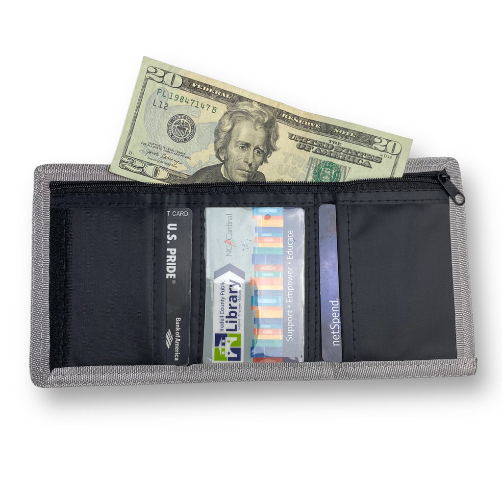 Wholesale 100 Dollar Bill Printed Trifold Wallet