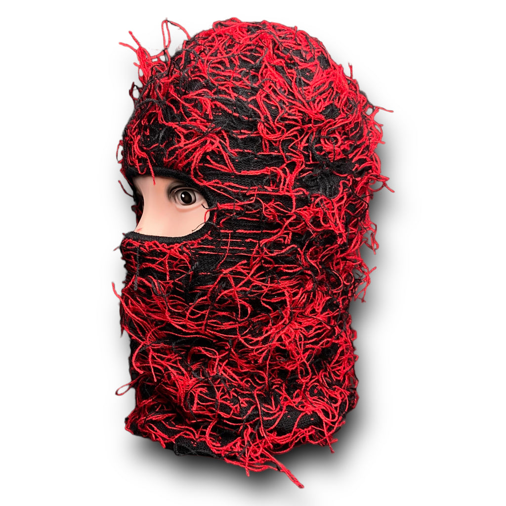 Distressed Knit Full-Face Balaclava Ski Mask: Winter Beanie Hat for Men and Women